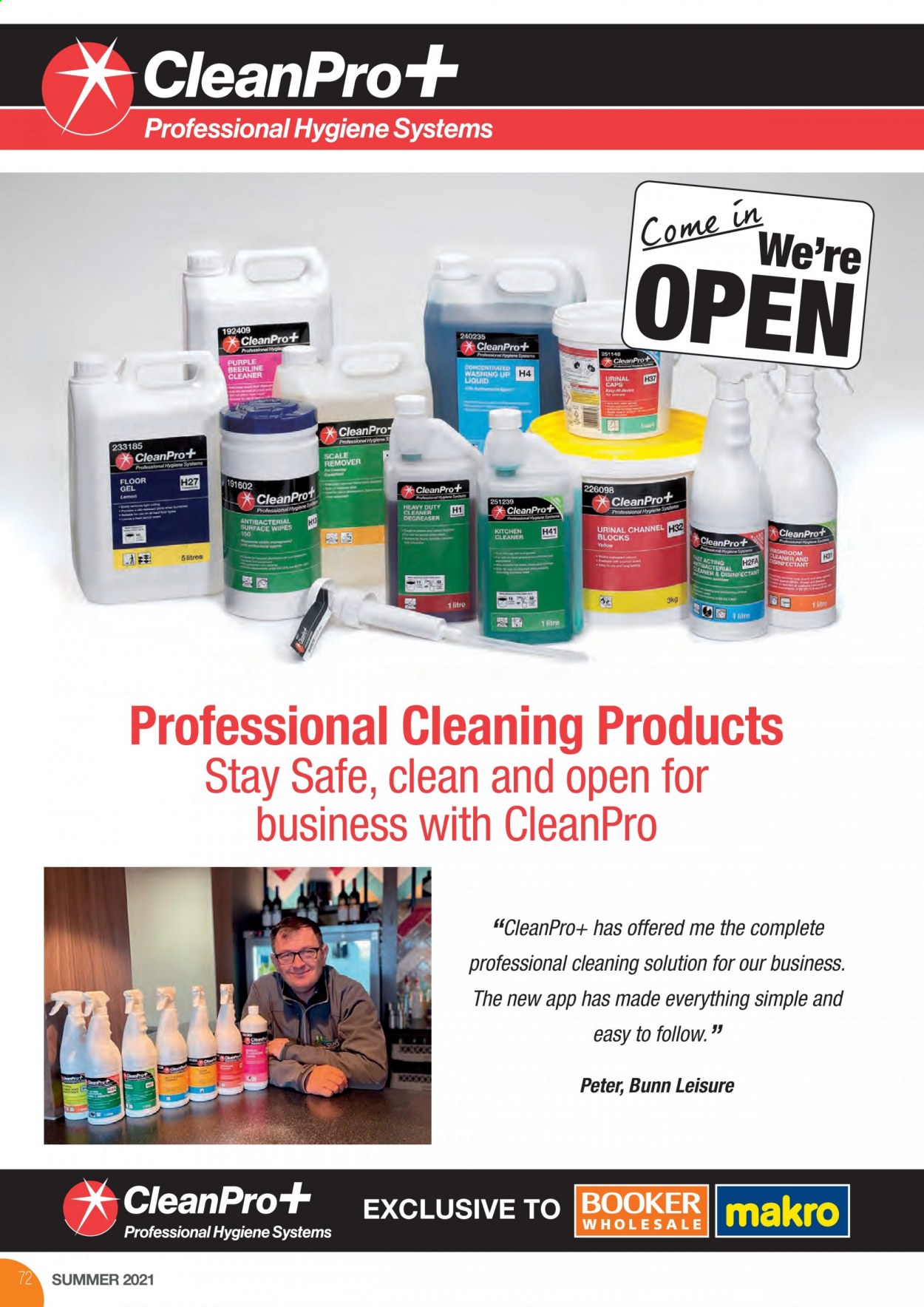 Makro offer  - 17.8.2021 - 31.8.2021 - Sales products - wipes, cleaner, scale remover, scale. Page 72.