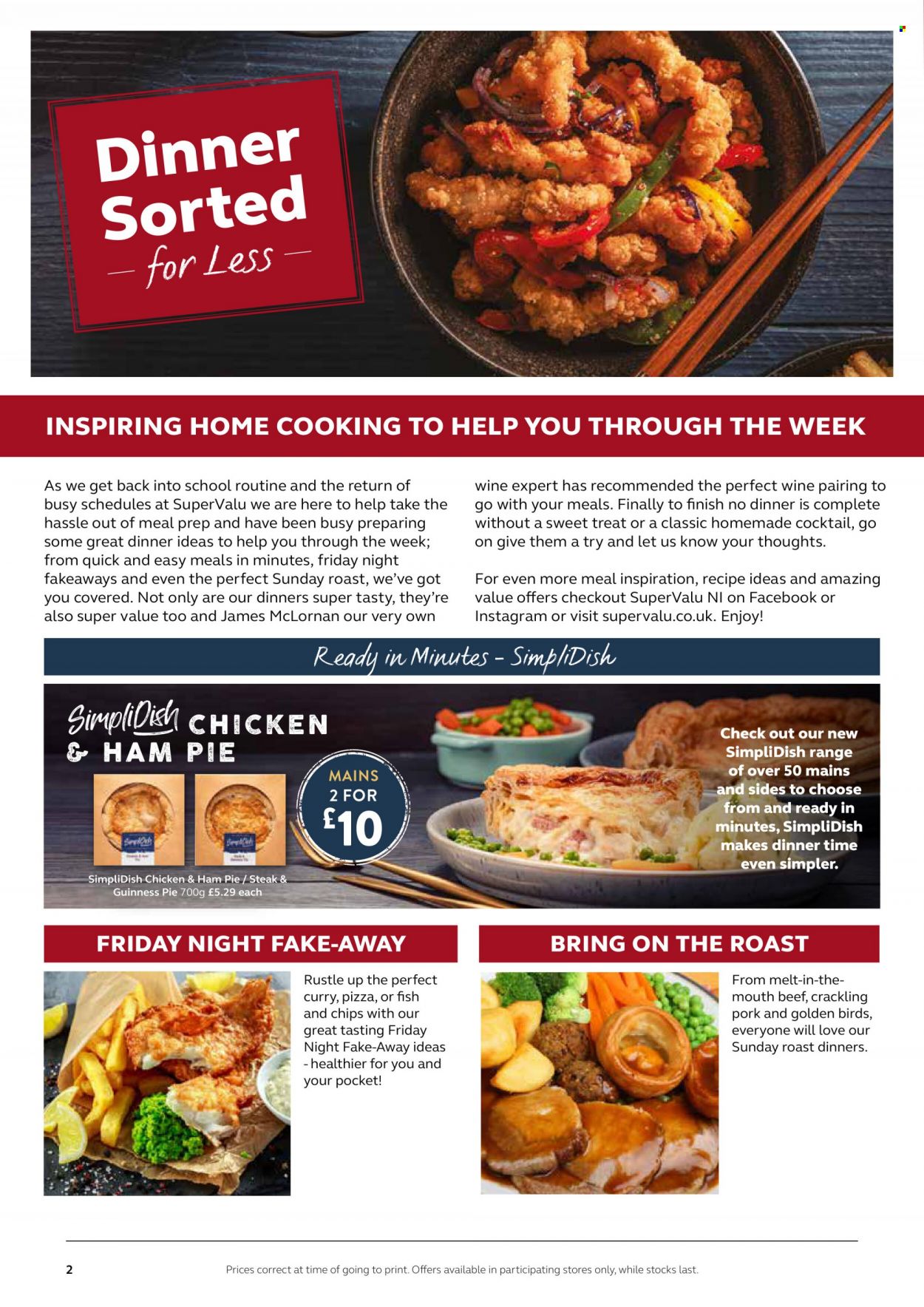 thumbnail - SuperValu offer  - Sales products - Guinness, steak, pizza, ham, chips. Page 2.