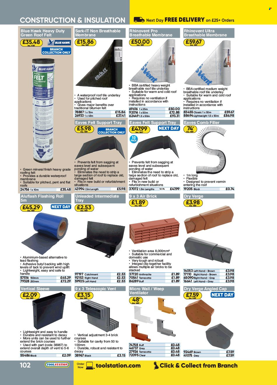 thumbnail - Toolstation offer  - Sales products - adhesive, tray. Page 102.