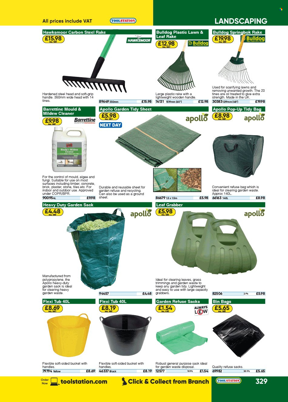 thumbnail - Toolstation offer  - Sales products - brick, refuse bag, cleaner. Page 329.