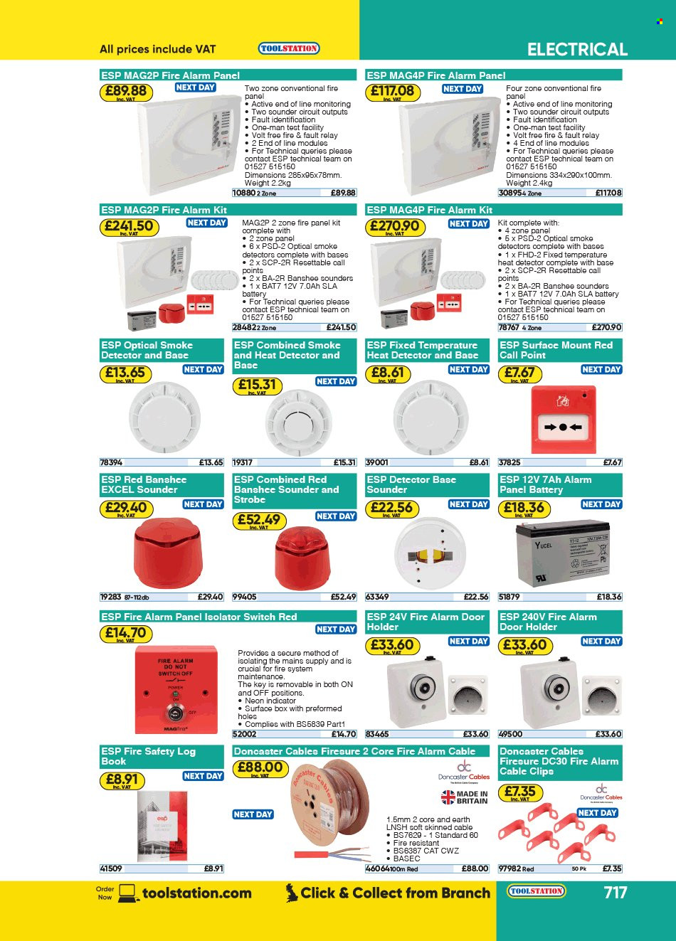 thumbnail - Toolstation offer  - Sales products - holder, door holder, switch. Page 717.