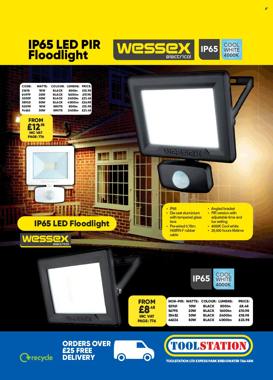 thumbnail - Toolstation offer  - Sales products - floodlight. Page 830.