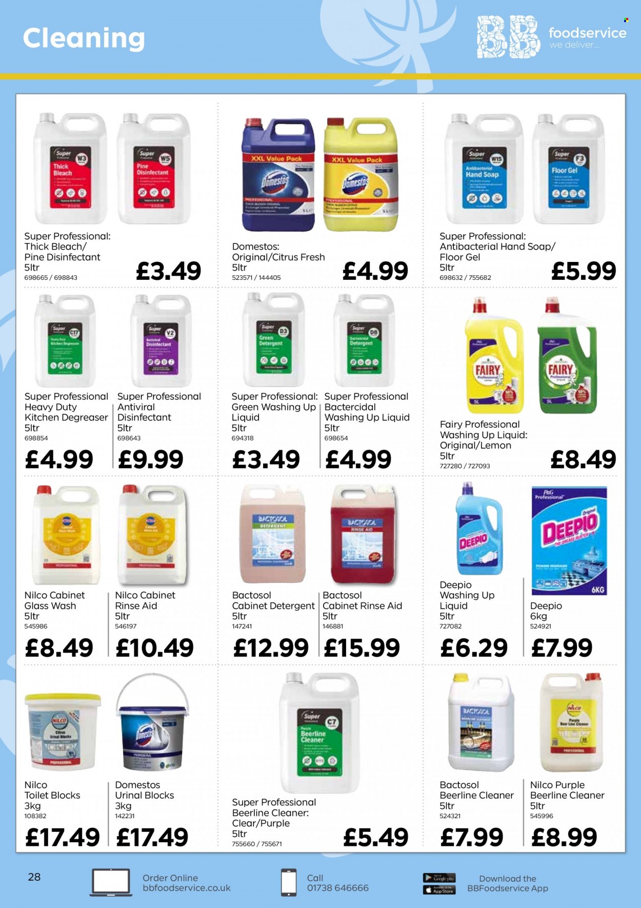 thumbnail - Bestway offer  - 10/09/2021 - 04/11/2021 - Sales products - detergent, Domestos, cleaner, bleach, desinfection, Fairy, thick bleach, dishwashing liquid, hand soap, soap. Page 28.
