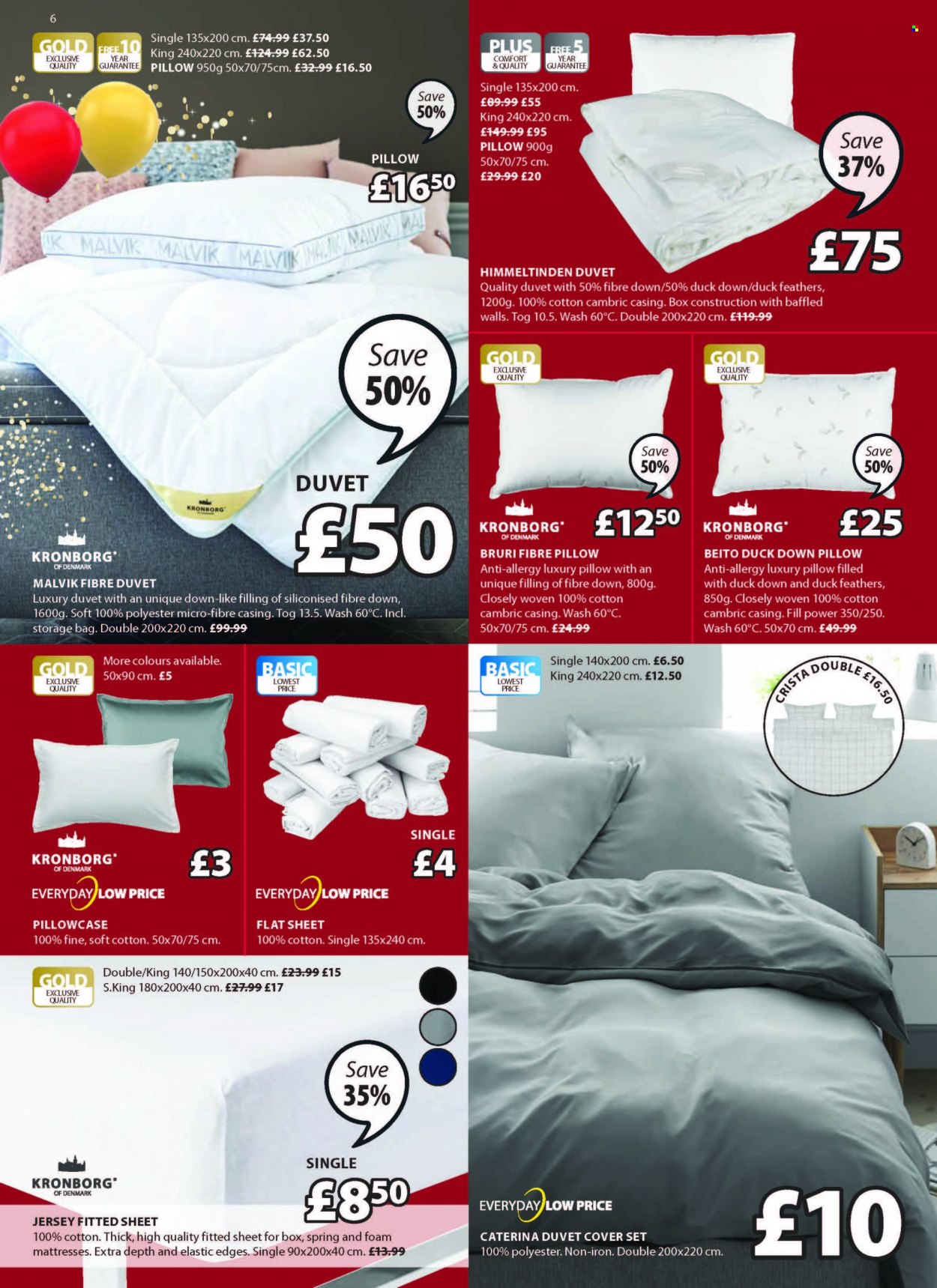 thumbnail - JYSK offer  - 30/09/2021 - 13/10/2021 - Sales products - mattress, Kronborg, duvet, pillow, pillowcase, quilt cover set. Page 6.