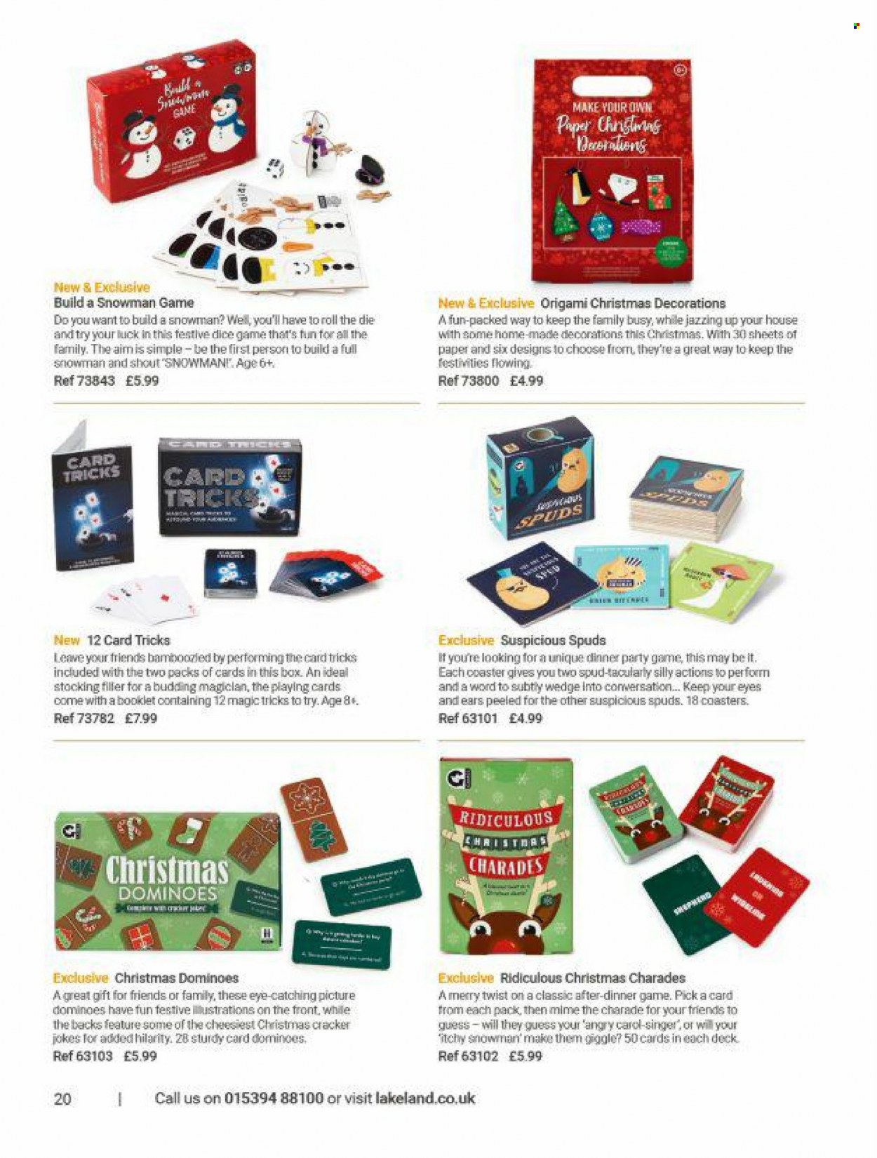thumbnail - Lakeland offer  - Sales products - crackers, paper, playing cards. Page 20.
