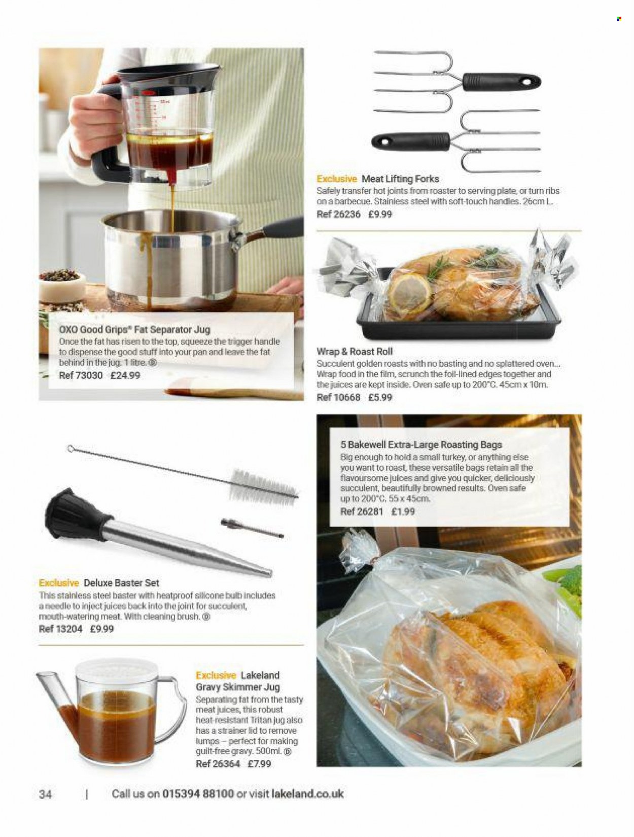 thumbnail - Lakeland offer  - Sales products - lid, pan, bag, bulb, roaster. Page 36.