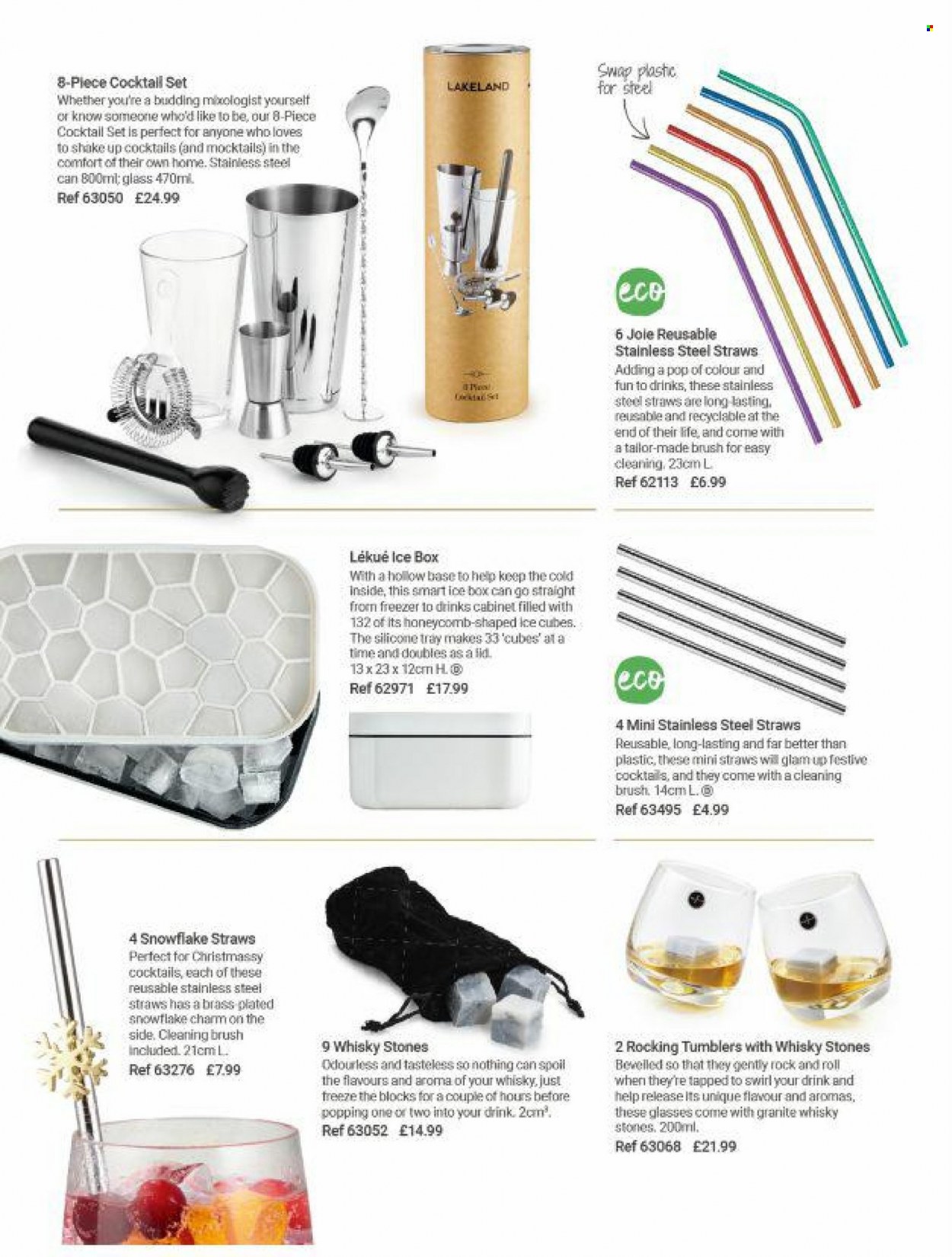 thumbnail - Lakeland offer  - Sales products - lid, tumbler, ice box, straw. Page 50.