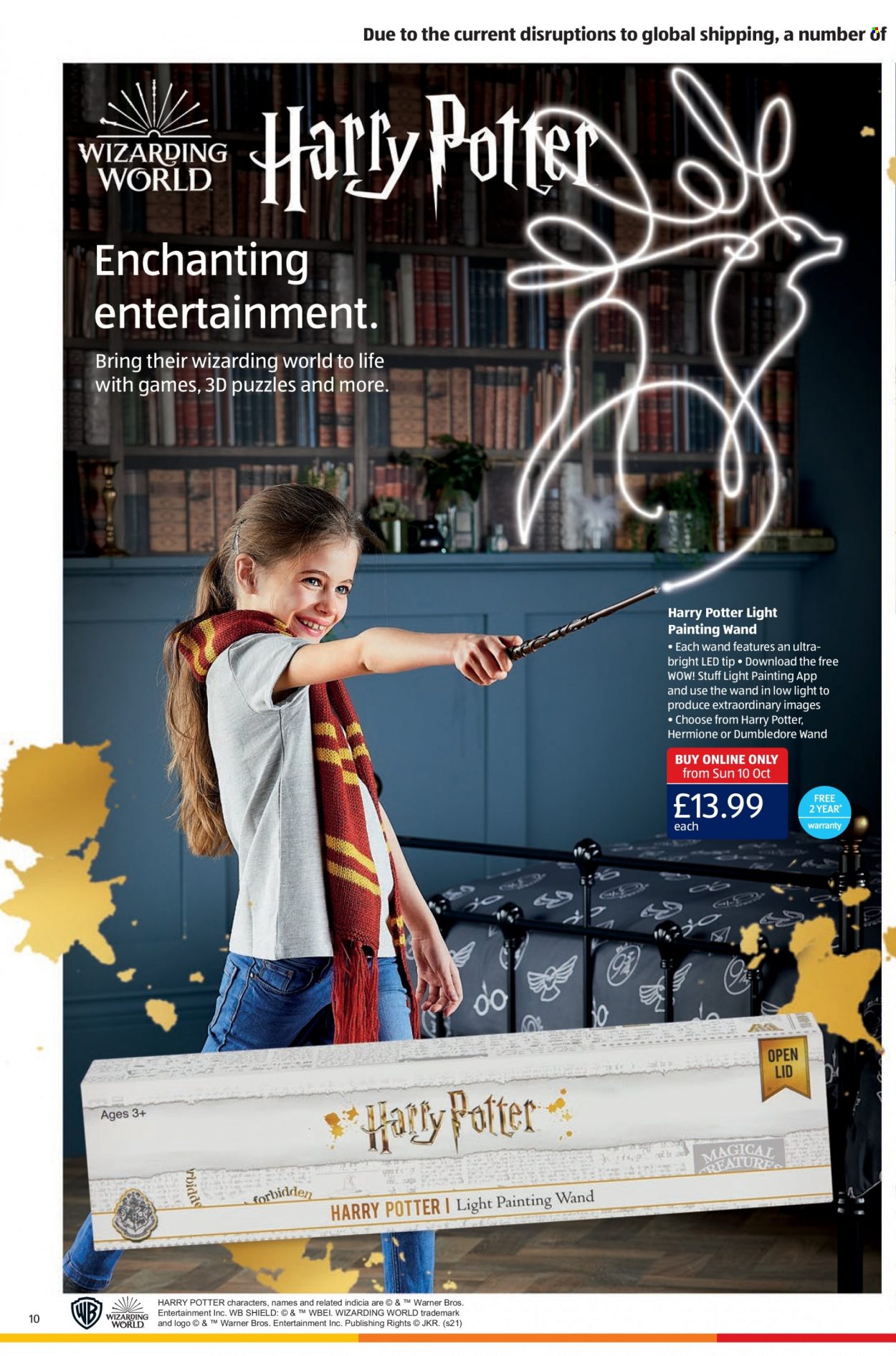 thumbnail - Aldi offer  - 10/10/2021 - 17/10/2021 - Sales products - lid, Harry Potter, puzzle. Page 10.
