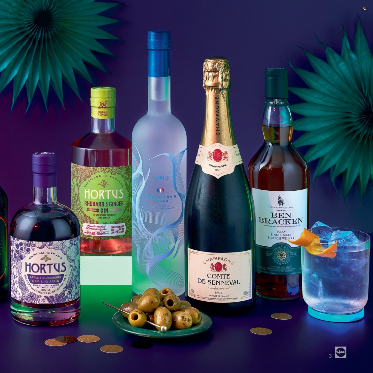 thumbnail - Lidl offer  - Sales products - gin, liqueur, vodka, scotch whisky, whisky. Page 3.