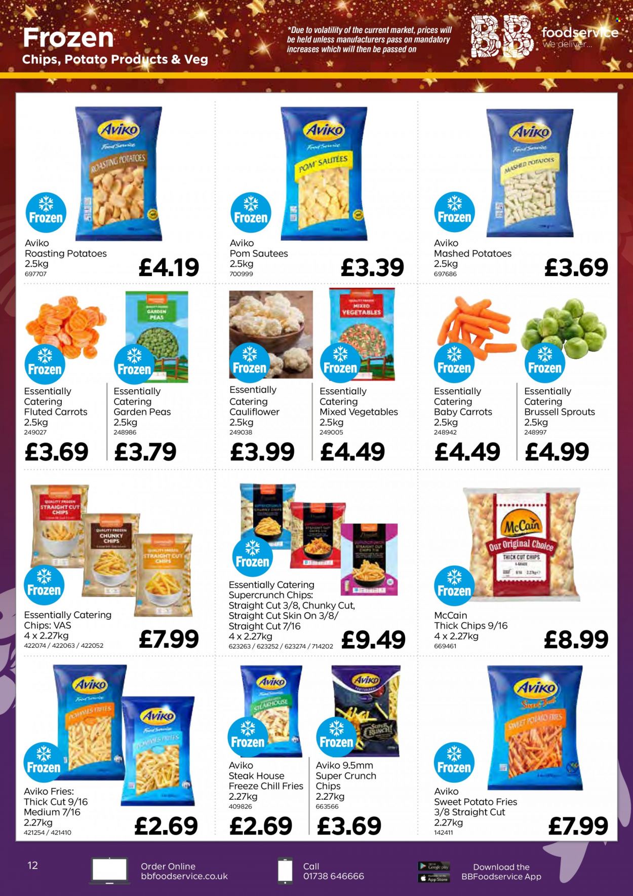 thumbnail - Bestway offer  - 05/11/2021 - 06/01/2022 - Sales products - carrots, sweet potato, peas, steak, mashed potatoes, mixed vegetables, McCain, frozen chips, sweet potato fries. Page 12.