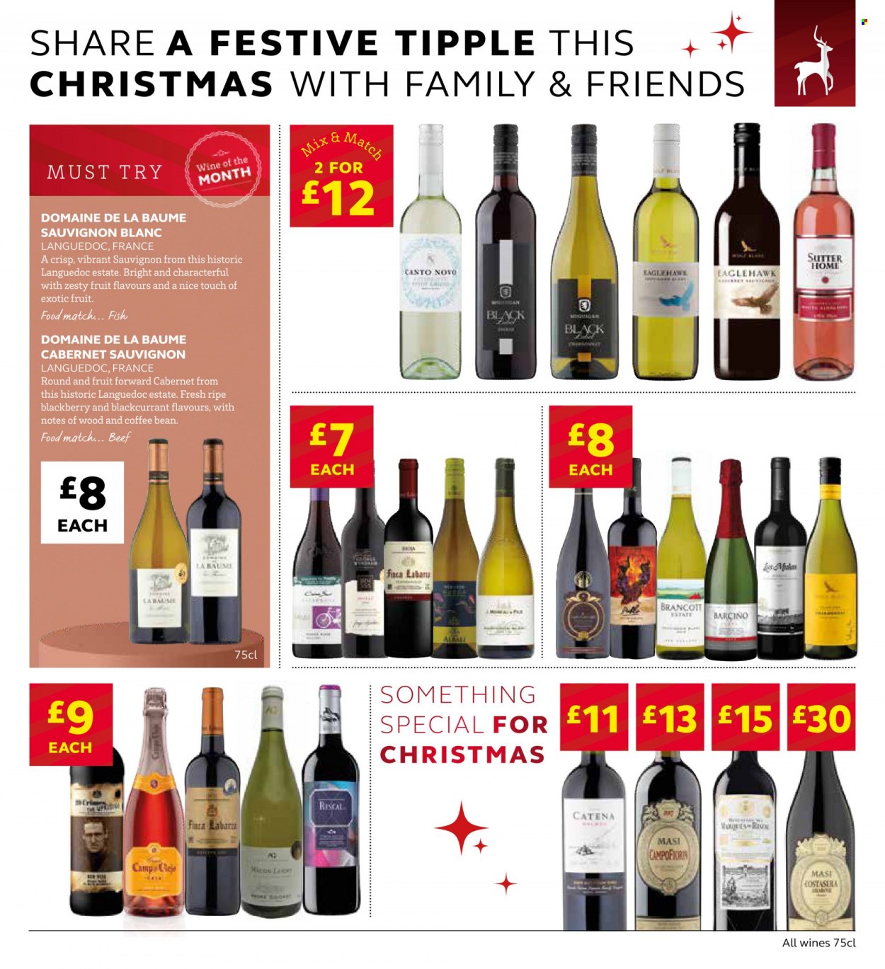 thumbnail - SuperValu offer  - 08/11/2021 - 04/12/2021 - Sales products - fish, coffee, Cabernet Sauvignon, red wine, white wine, Sauvignon Blanc. Page 10.