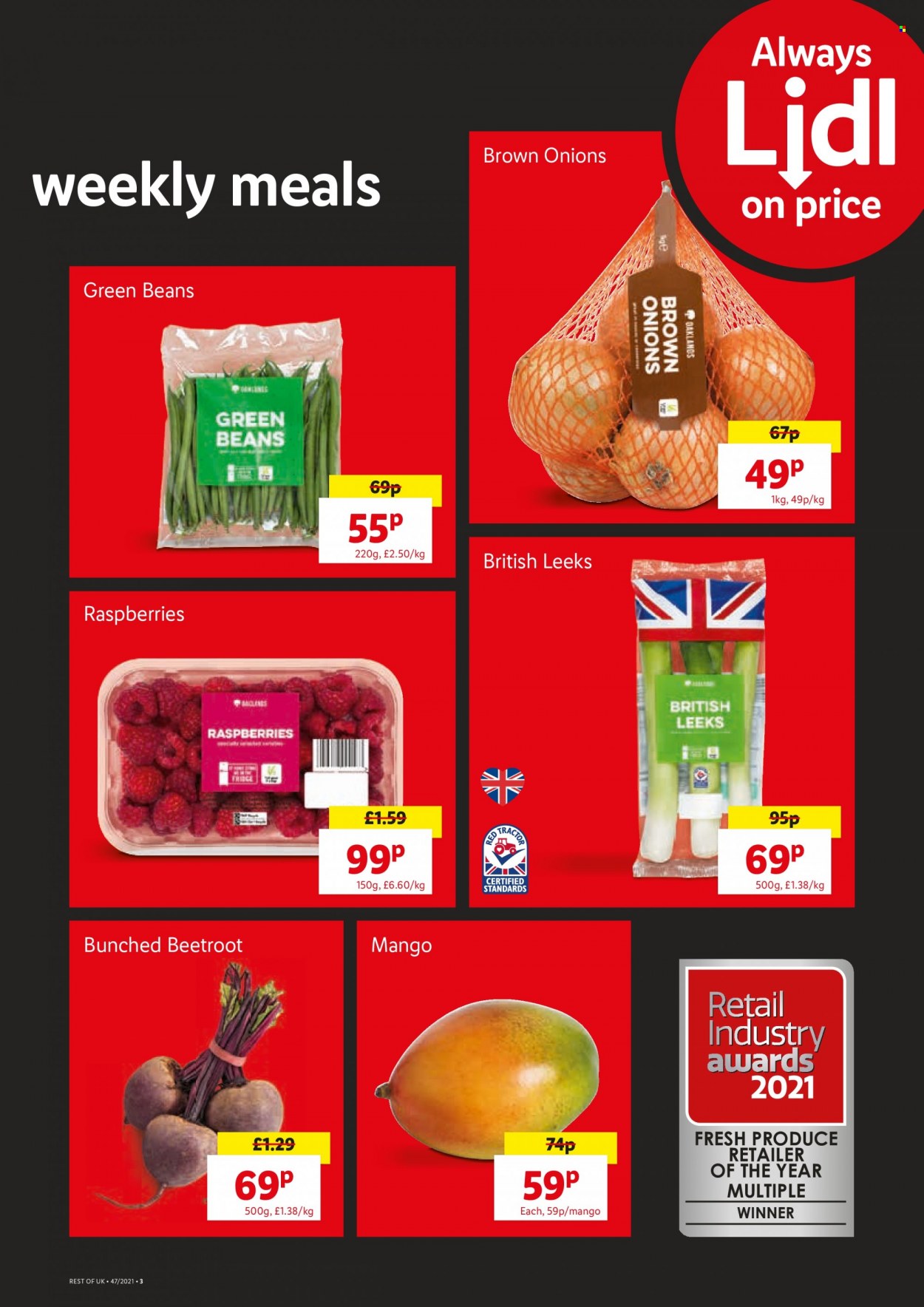 thumbnail - Lidl offer  - 25/11/2021 - 01/12/2021 - Sales products - beans, green beans, onion, beetroot, mango. Page 3.