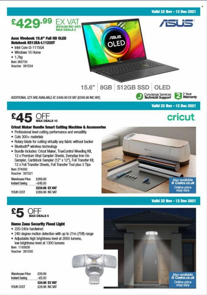 thumbnail - Costco offer  - 22/11/2021 - 12/12/2021 - Sales products - Asus, iron. Page 3.