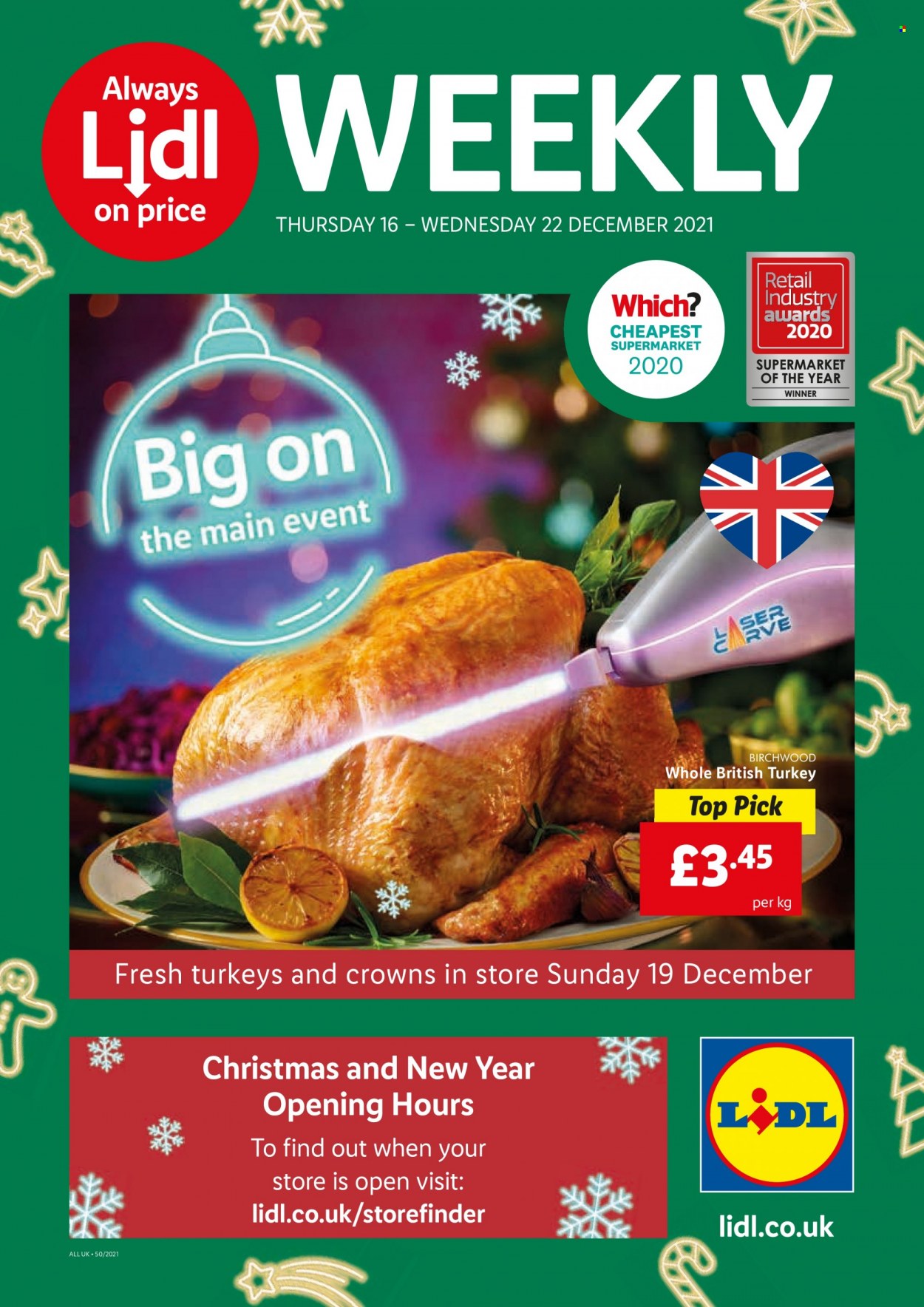 thumbnail - Lidl offer  - 16/12/2021 - 22/12/2021 - Sales products - turkey. Page 1.