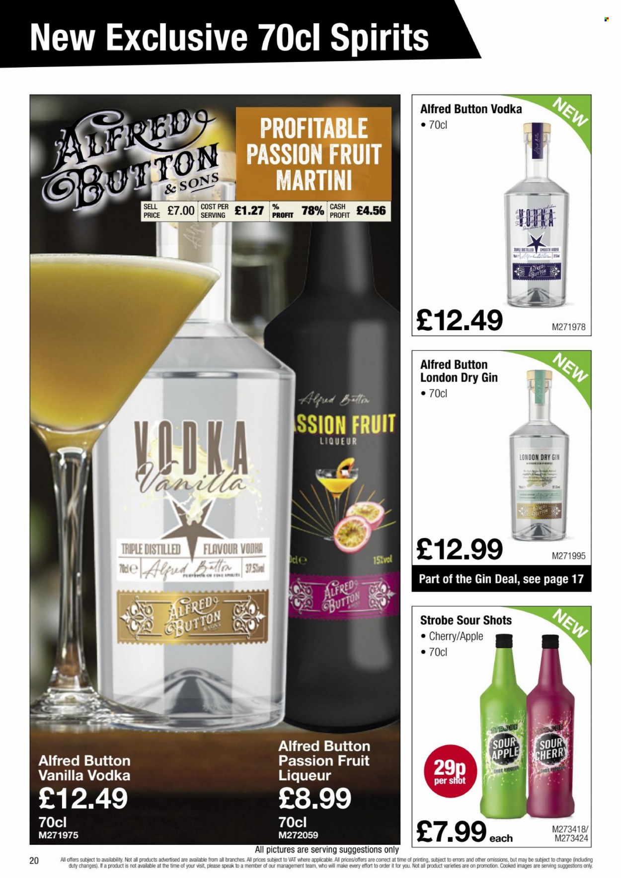 thumbnail - Makro offer  - 06/12/2021 - 04/01/2022 - Sales products - gin, liqueur, vodka, Martini. Page 20.