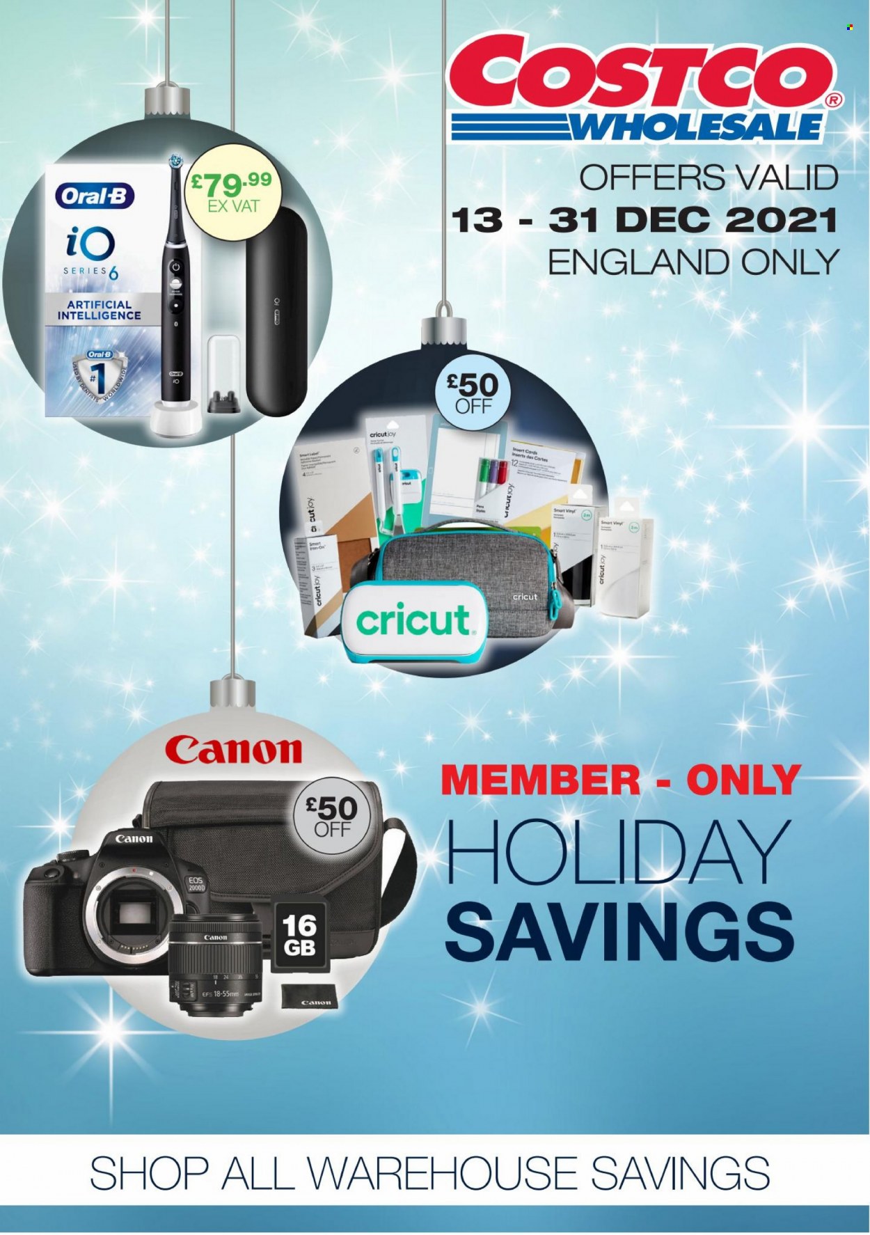 Costco offer  - 13.12.2021 - 31.12.2021 - Sales products - Joy, Oral-B, Canon, iron. Page 1.
