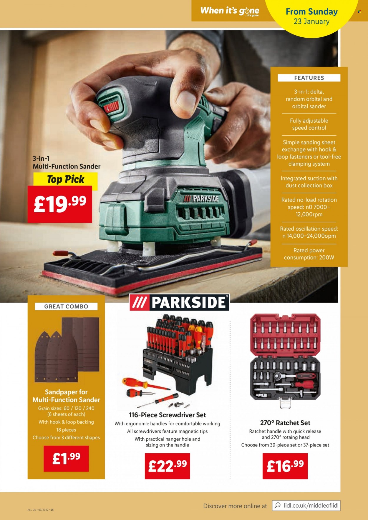 thumbnail - Lidl offer  - 20/01/2022 - 26/01/2022 - Sales products - hanger, Parkside, screwdriver, screwdriver set. Page 25.