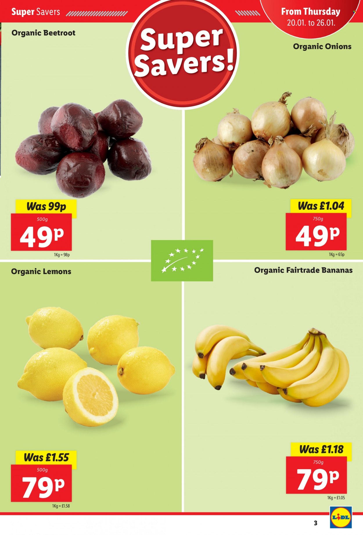thumbnail - Lidl offer  - 20/01/2022 - 26/01/2022 - Sales products - onion, bananas, lemons. Page 3.