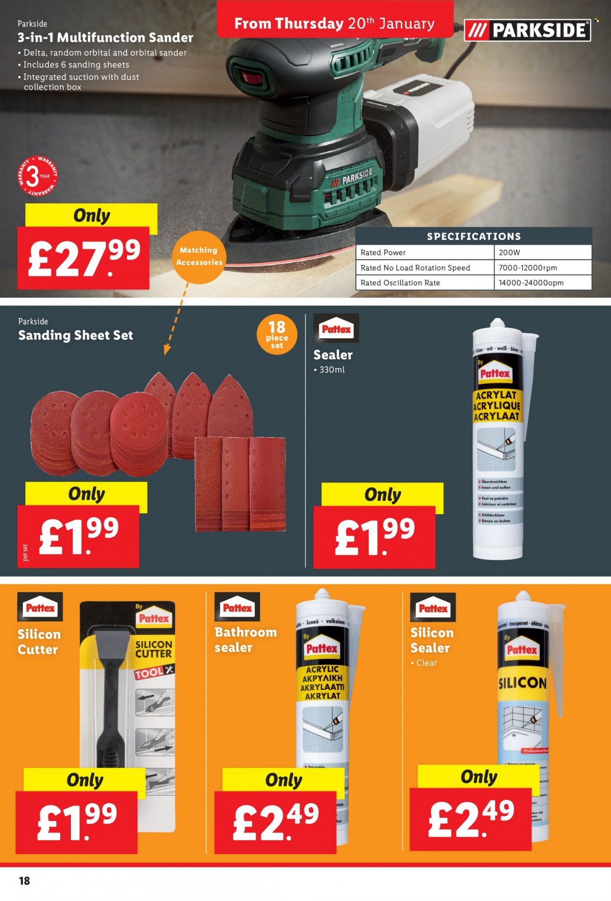 thumbnail - Lidl offer  - 20/01/2022 - 26/01/2022 - Sales products - cutter, Parkside. Page 18.