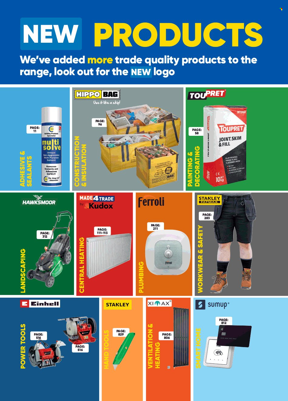 thumbnail - Toolstation offer  - Sales products - adhesive, Stanley, power tools, hand tools. Page 8.