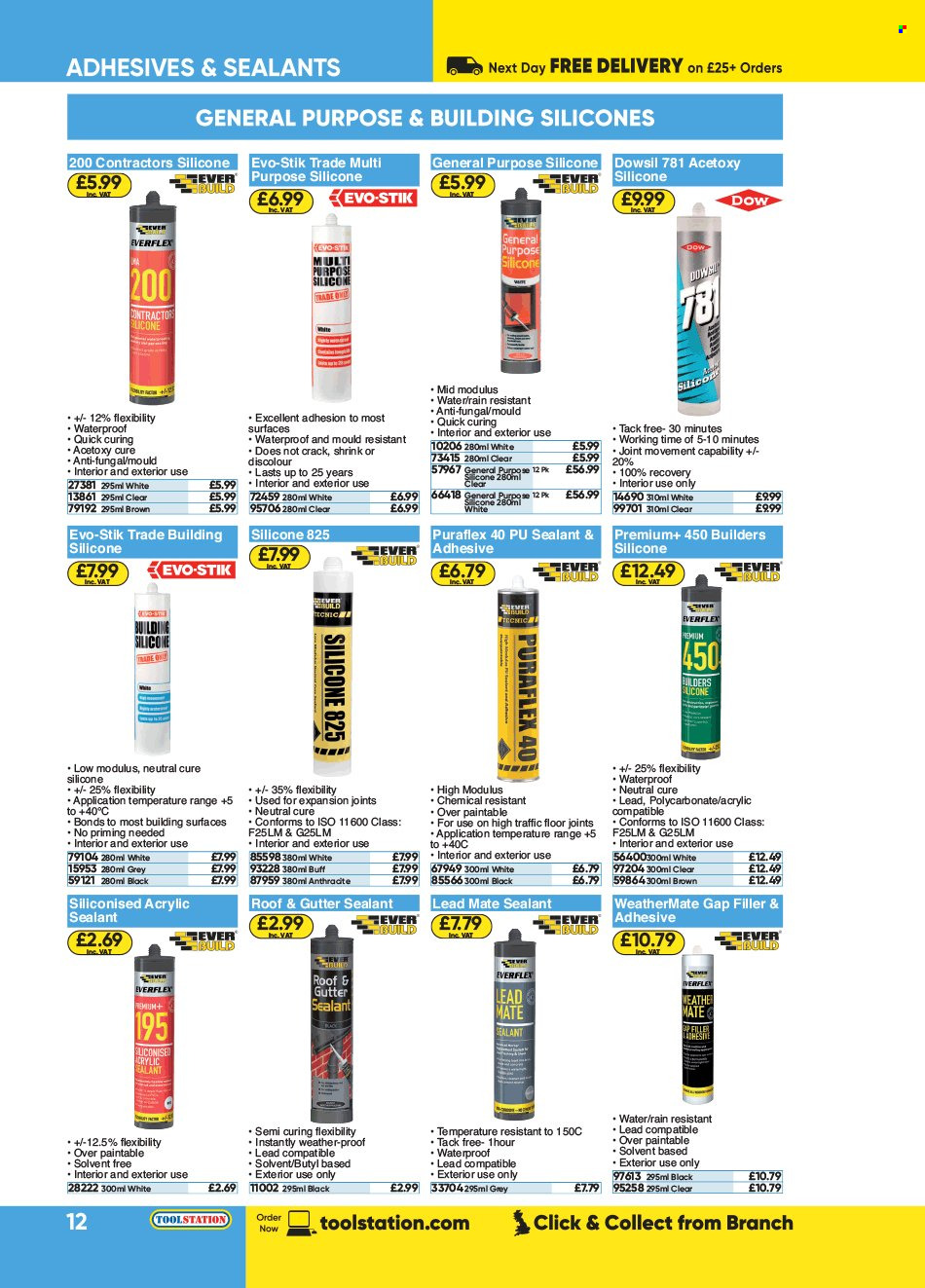 thumbnail - Toolstation offer  - Sales products - adhesive. Page 12.