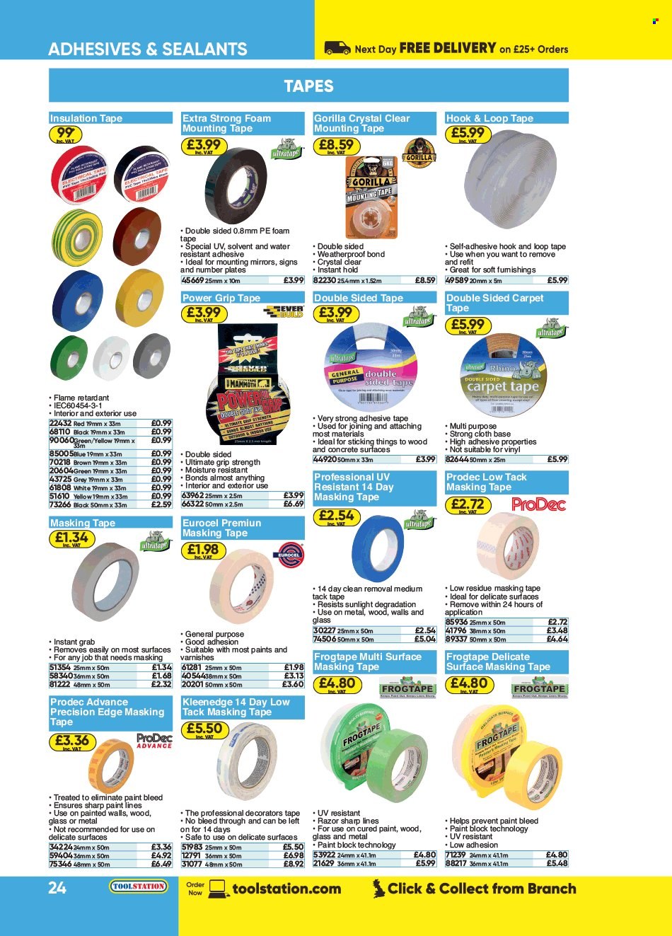 thumbnail - Toolstation offer  - Sales products - masking tape. Page 24.