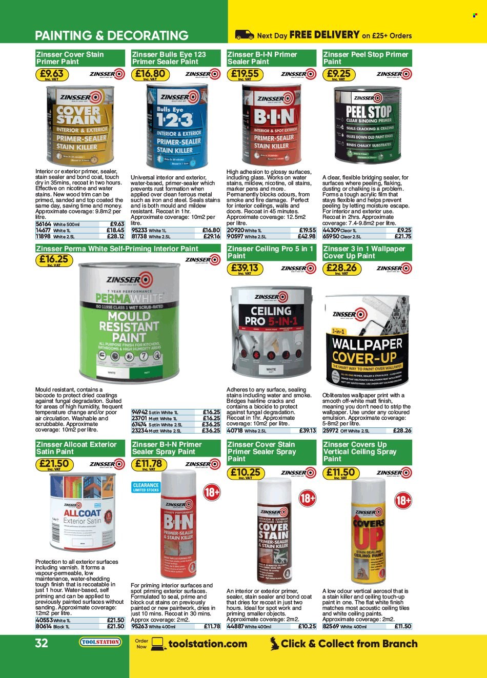 thumbnail - Toolstation offer  - Sales products - spray paint. Page 32.
