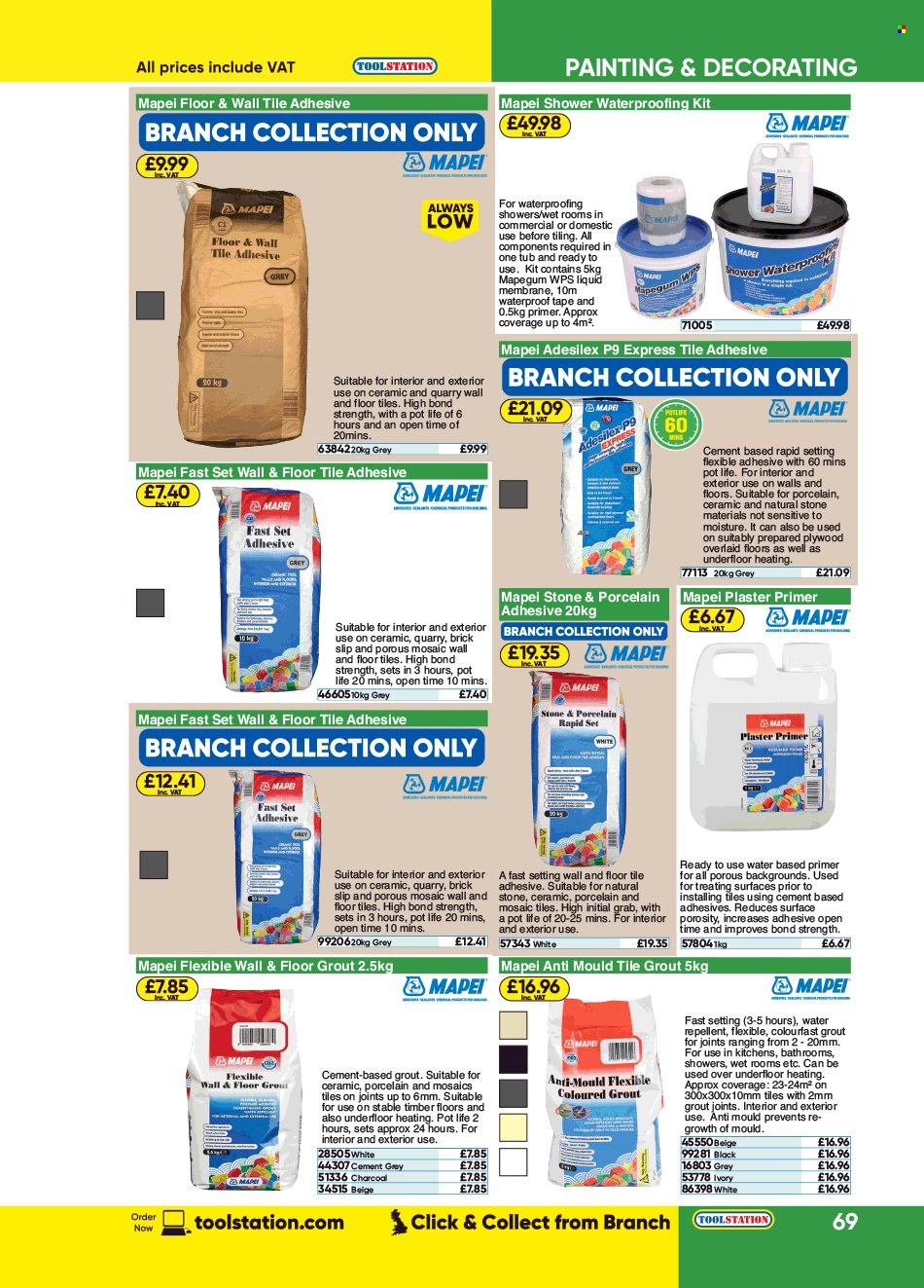 thumbnail - Toolstation offer  - Sales products - plaster primer, pot. Page 69.