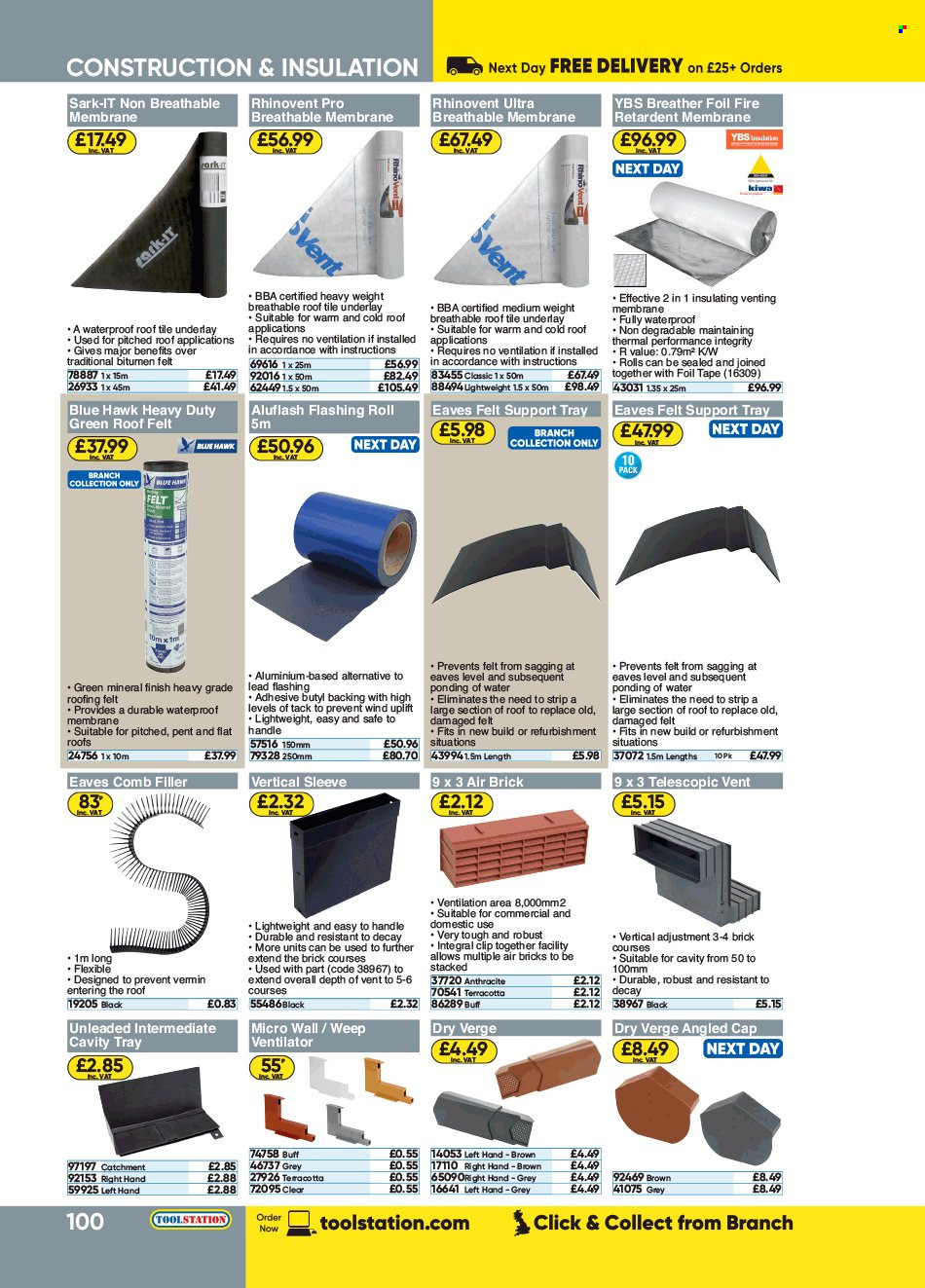 thumbnail - Toolstation offer  - Sales products - adhesive, tray. Page 100.
