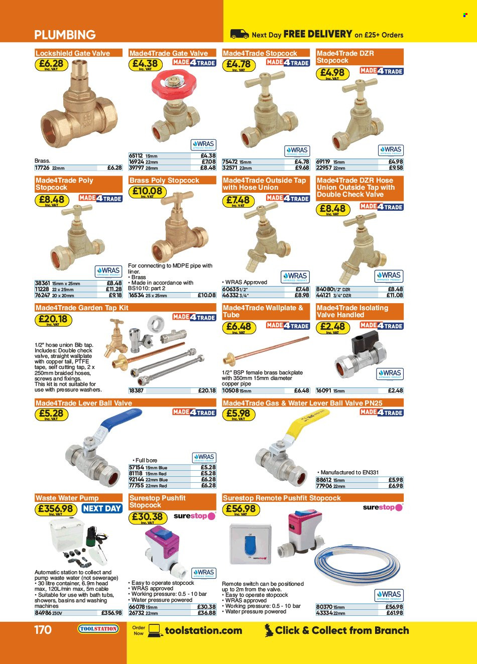 thumbnail - Toolstation offer  - Sales products - water pump, container. Page 170.