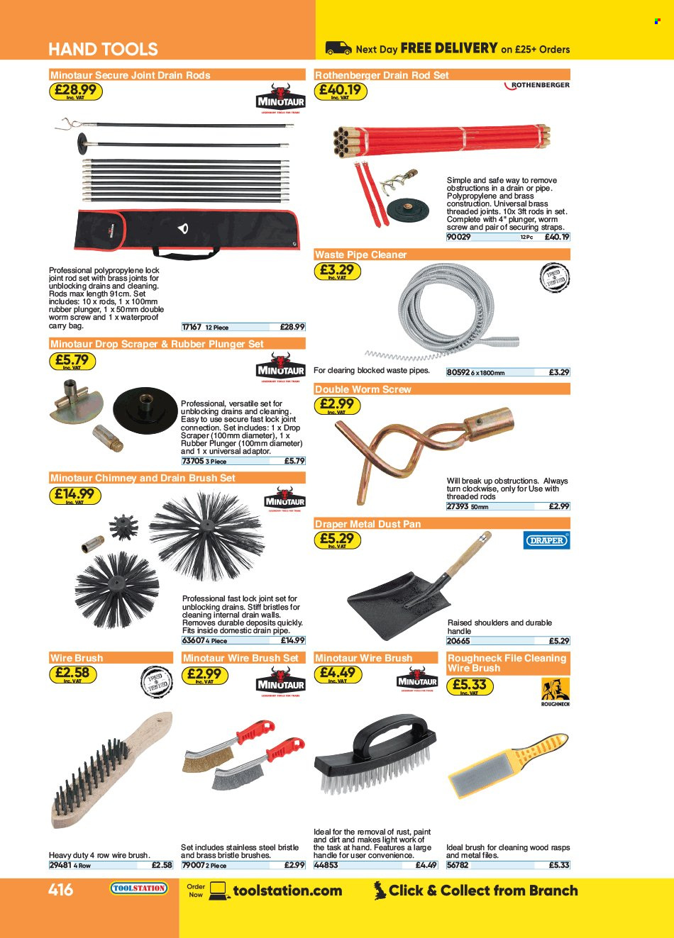 thumbnail - Toolstation offer  - Sales products - brush set, hand tools, wire brush, cleaner. Page 416.