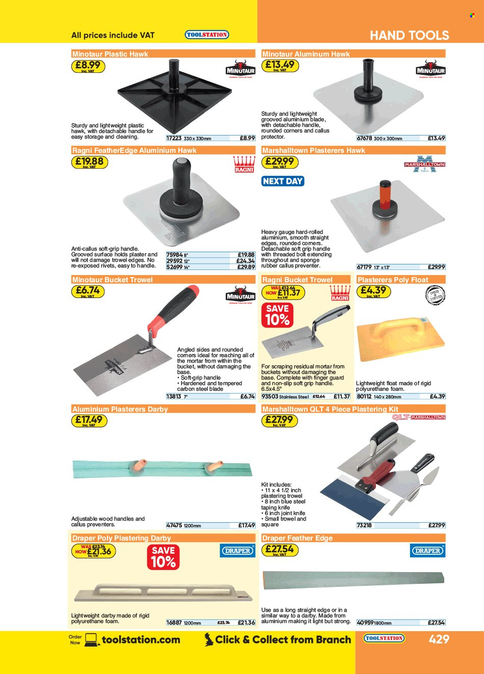 thumbnail - Toolstation offer  - Sales products - knife, hand tools. Page 429.
