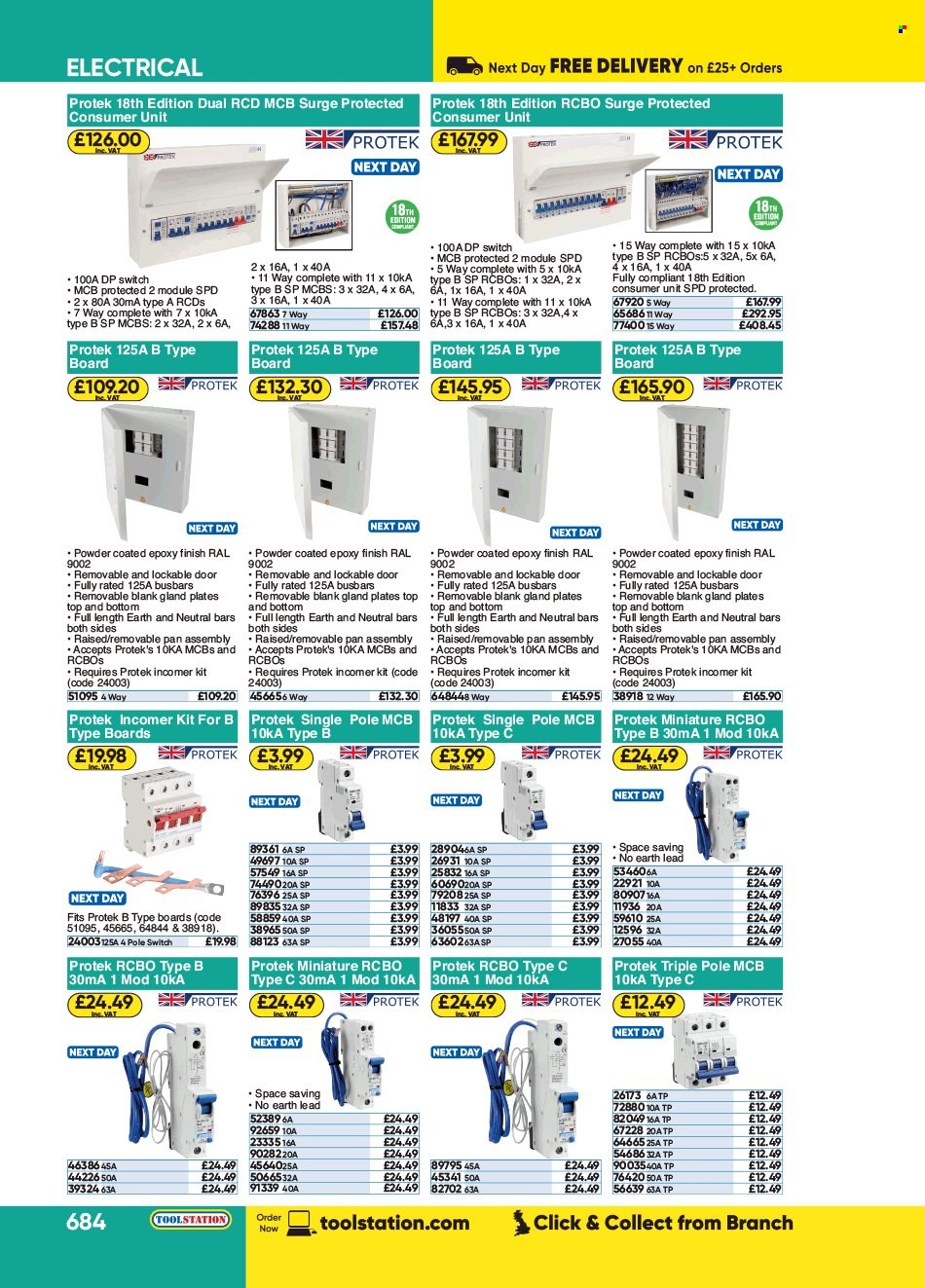 thumbnail - Toolstation offer  - Sales products - switch, surge. Page 684.