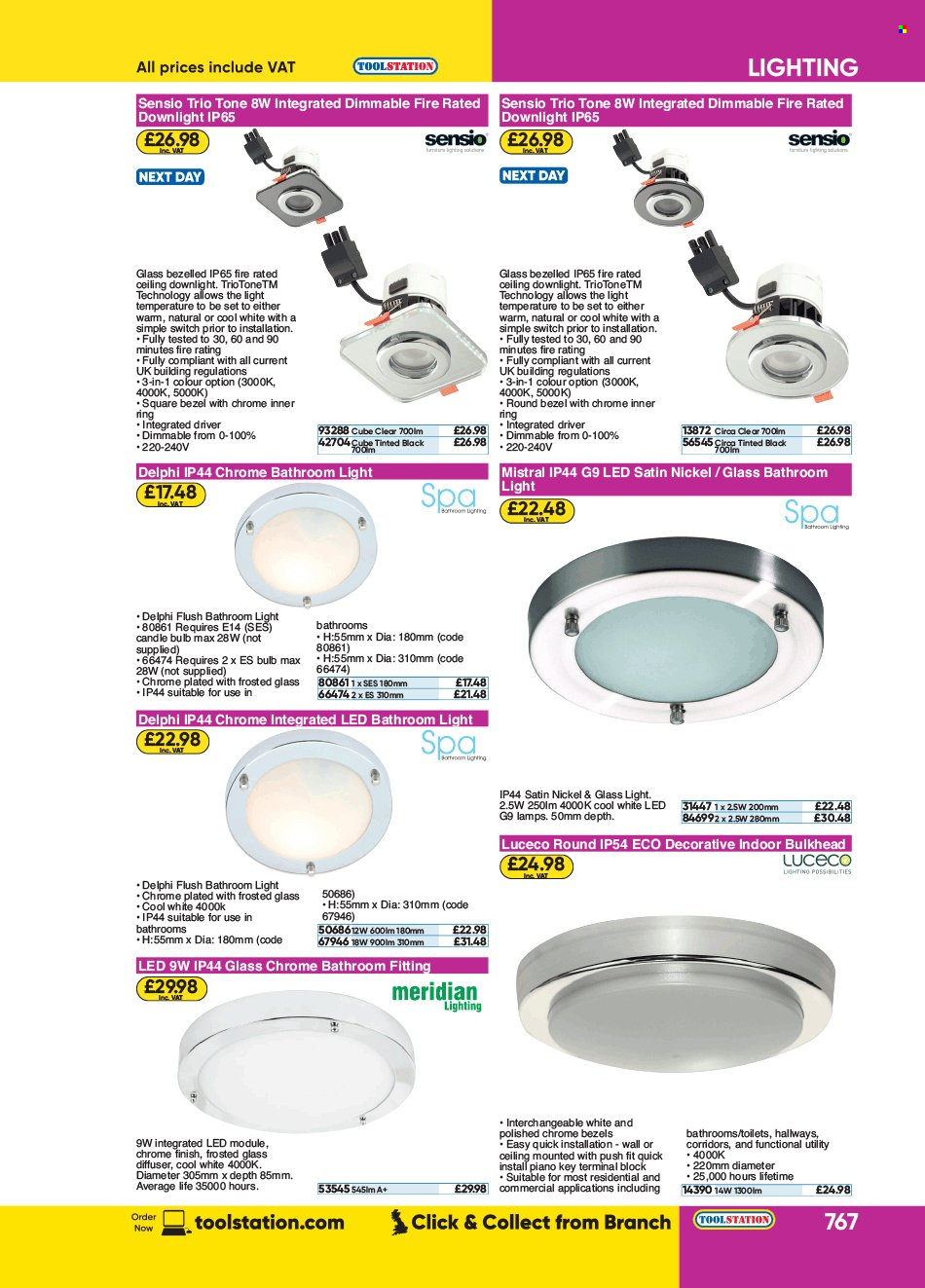 thumbnail - Toolstation offer  - Sales products - lighting, switch. Page 767.