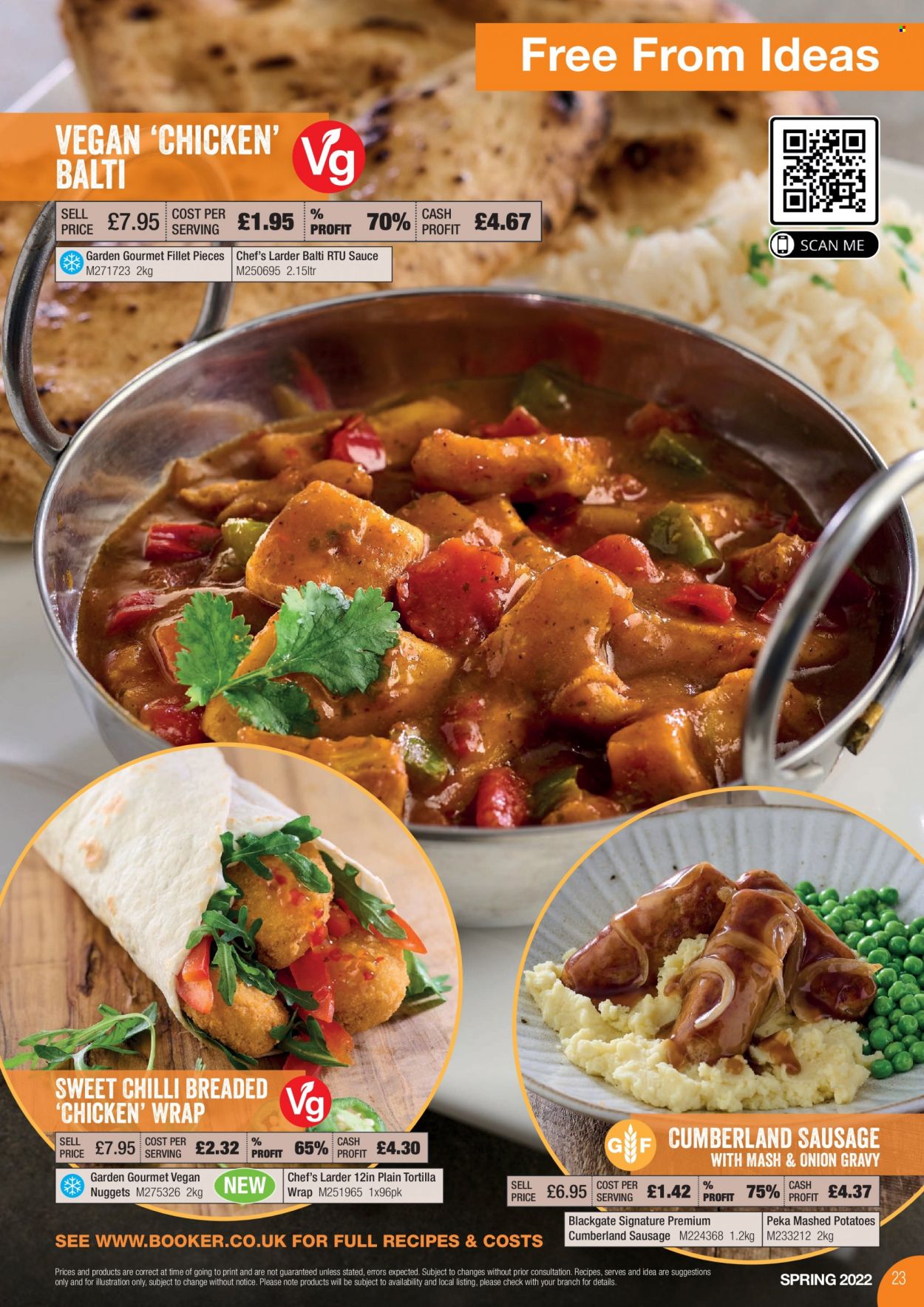 thumbnail - Makro offer  - 21/03/2022 - 31/05/2022 - Sales products - tortillas, mashed potatoes, nuggets, sauce, sausage, onion gravy. Page 23.