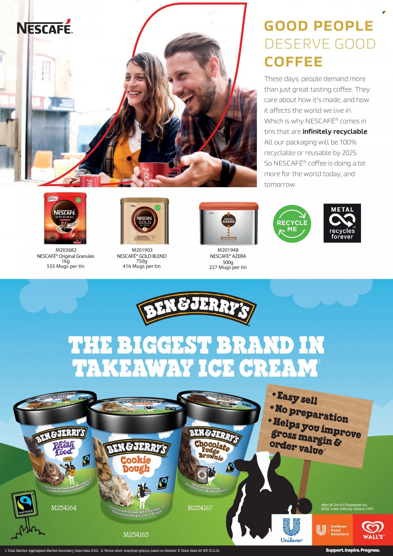 thumbnail - Makro offer  - 21/03/2022 - 31/05/2022 - Sales products - ice cream, Ben & Jerry's, cookie dough, fudge, coffee, Nescafé. Page 53.