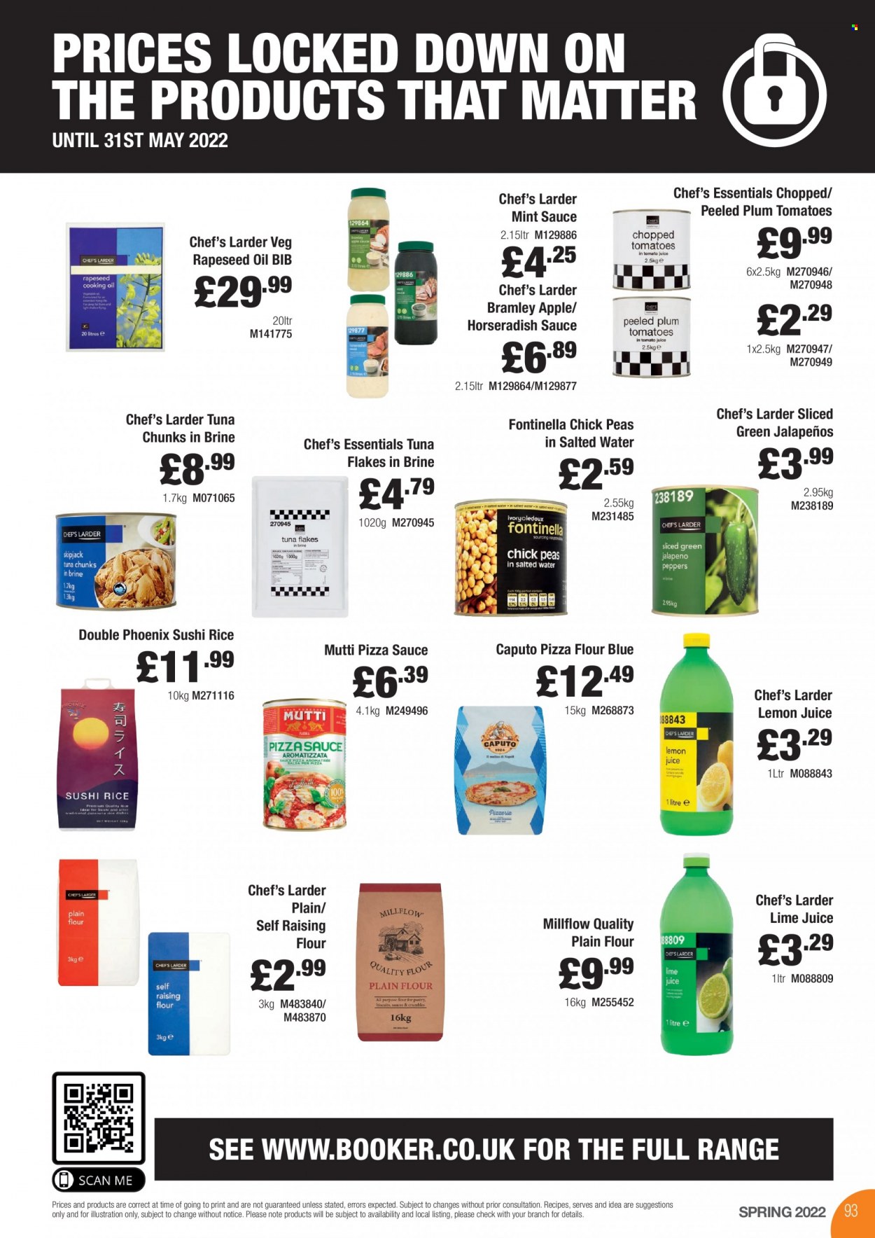 thumbnail - Makro offer  - 21/03/2022 - 31/05/2022 - Sales products - horseradish, tuna, sauce, flour, rice, oil, lemon juice. Page 93.