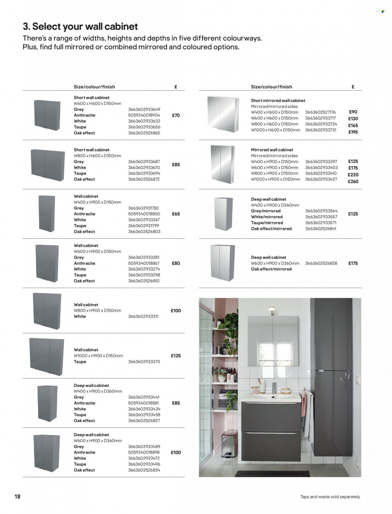 thumbnail - B&Q offer  - Sales products - cabinet, wall cabinet. Page 18.