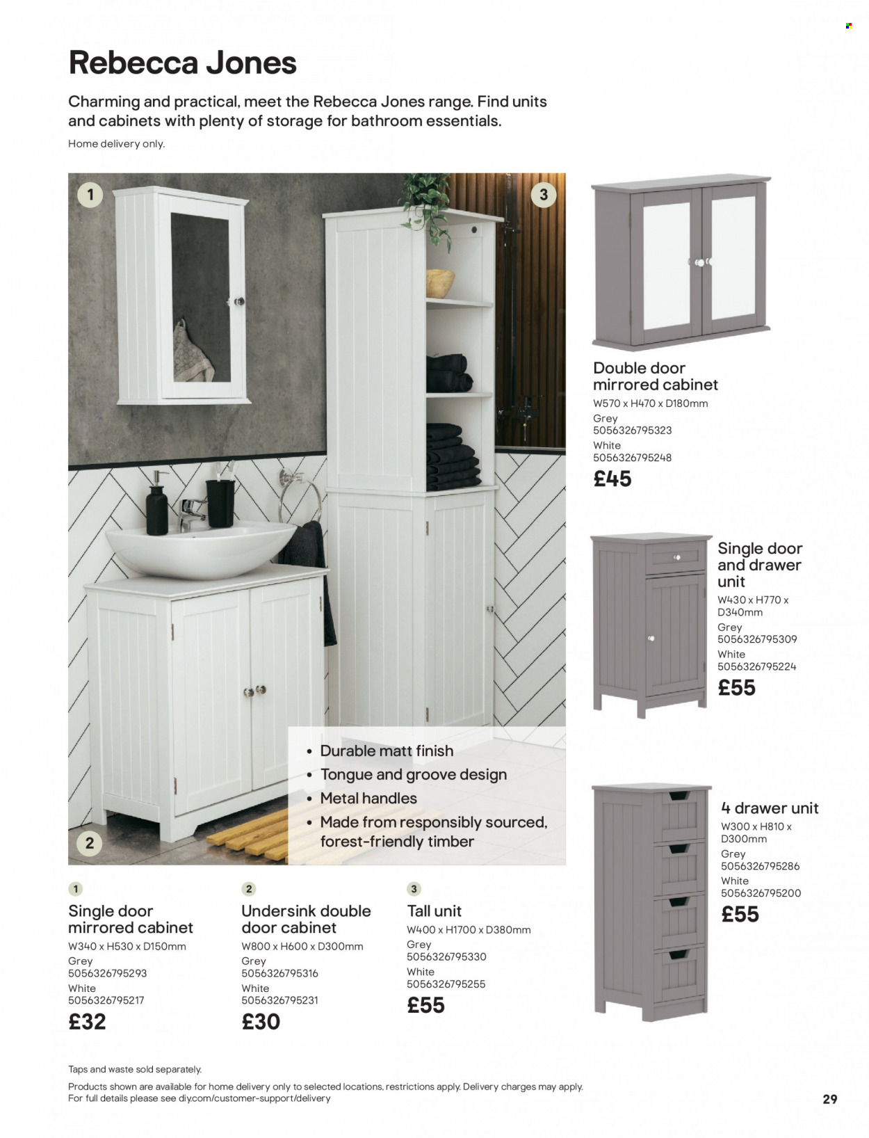 thumbnail - B&Q offer  - Sales products - cabinet, drawer base. Page 29.