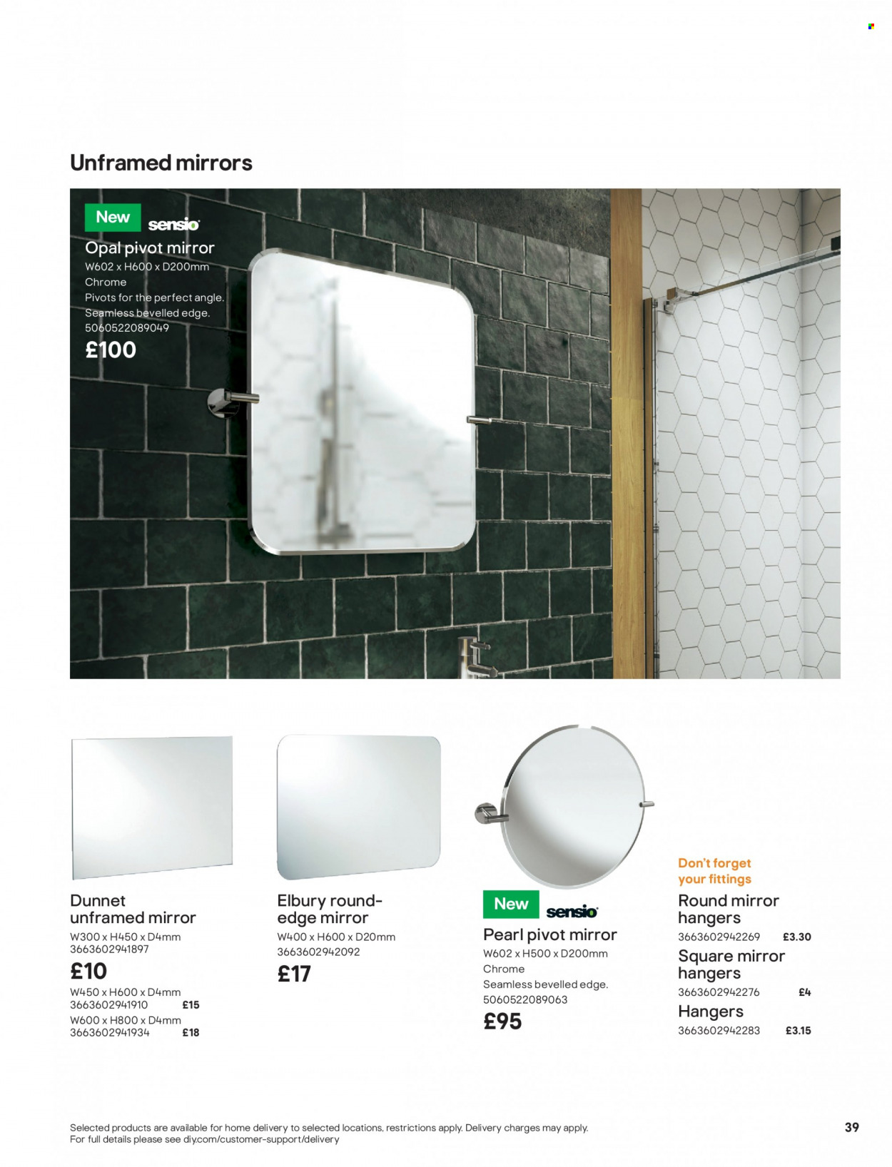 thumbnail - B&Q offer  - Sales products - mirror. Page 39.