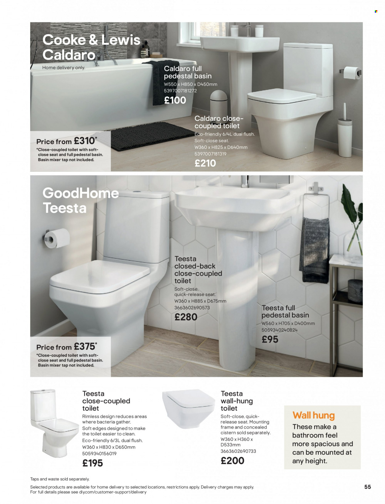 thumbnail - B&Q offer  - Sales products - toilet. Page 55.