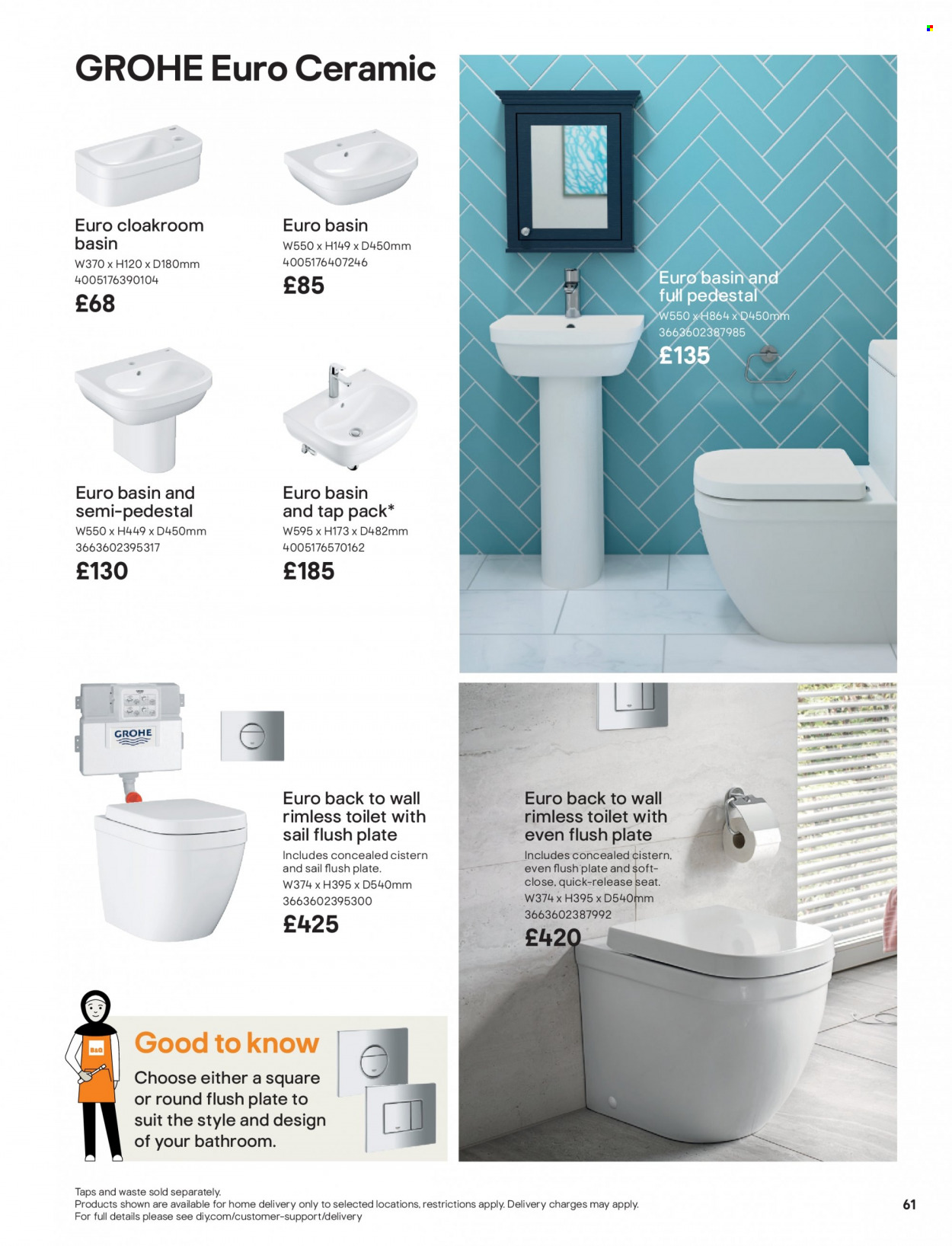 thumbnail - B&Q offer  - Sales products - Grohe, toilet. Page 61.