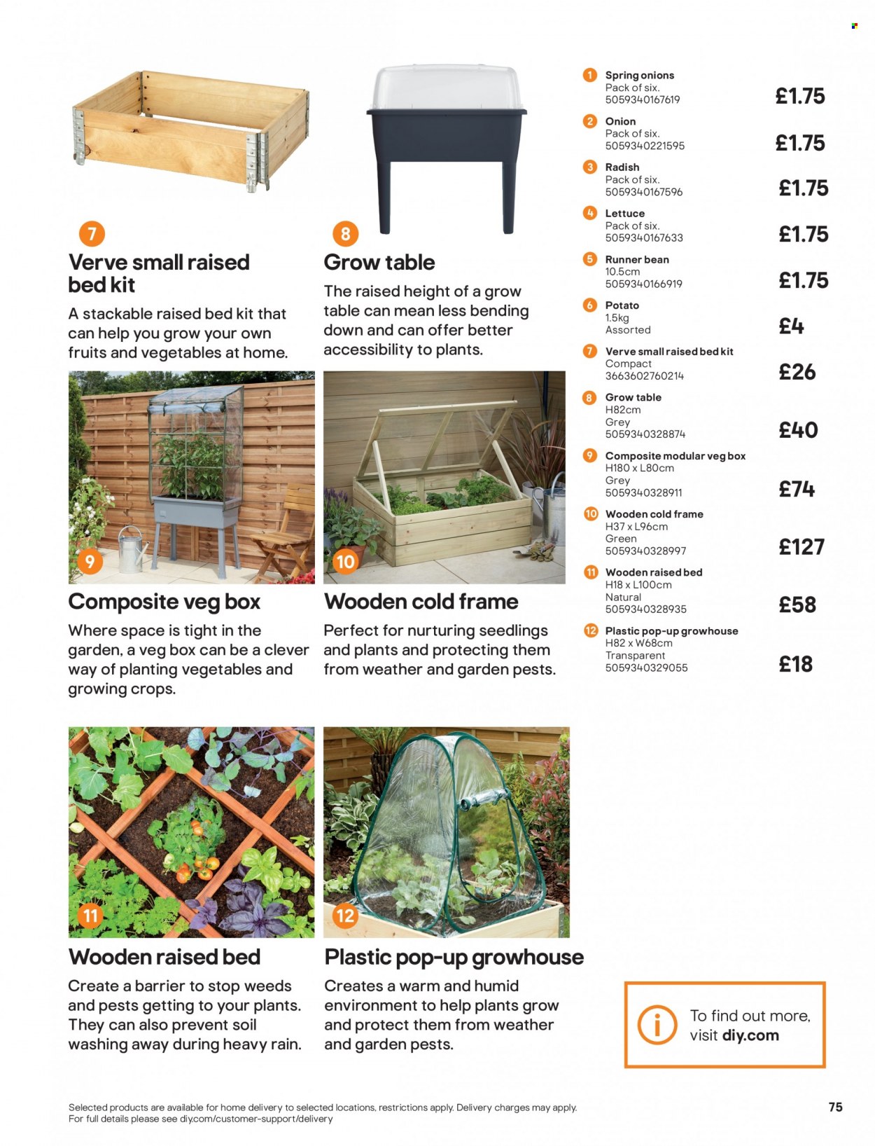 thumbnail - B&Q offer  - Sales products - table. Page 75.