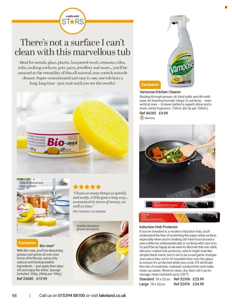thumbnail - Lakeland offer  - Sales products - cleaner, pot, wok. Page 98.