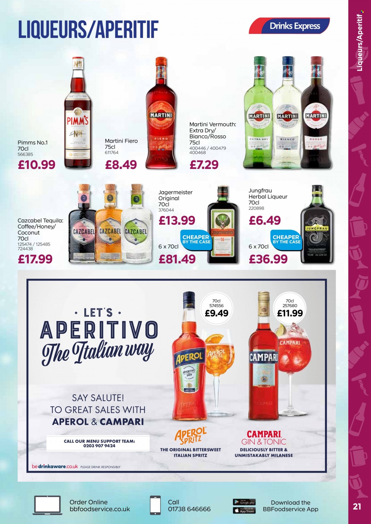 thumbnail - Bestway offer  - 01/04/2022 - 26/05/2022 - Sales products - coconut, honey, coffee, liqueur, tequila, Vermouth, herbal liqueur, Aperol, Jägermeister, Martini, gin & tonic, aperitif. Page 21.