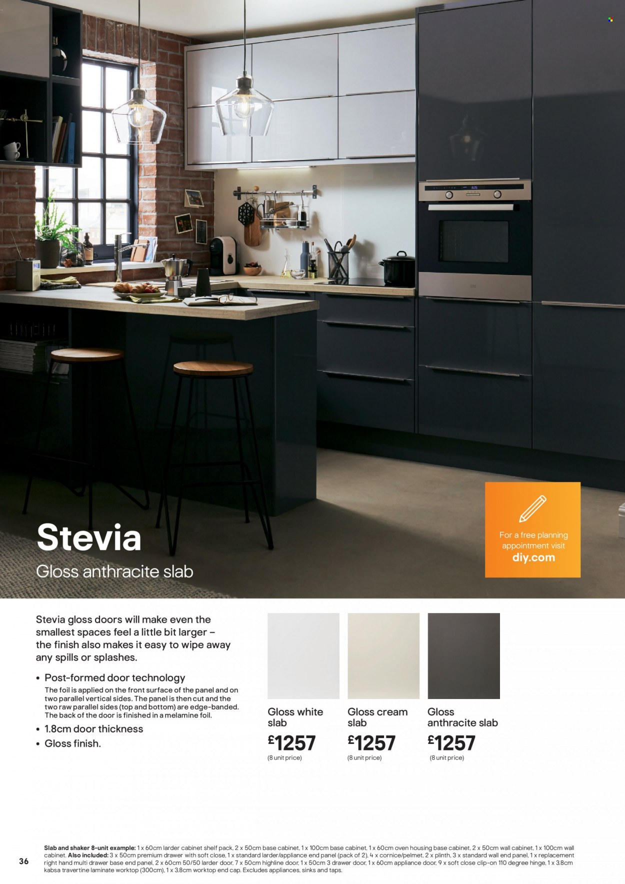 thumbnail - B&Q offer  - Sales products - cabinet, wall cabinet, drawer base. Page 36.