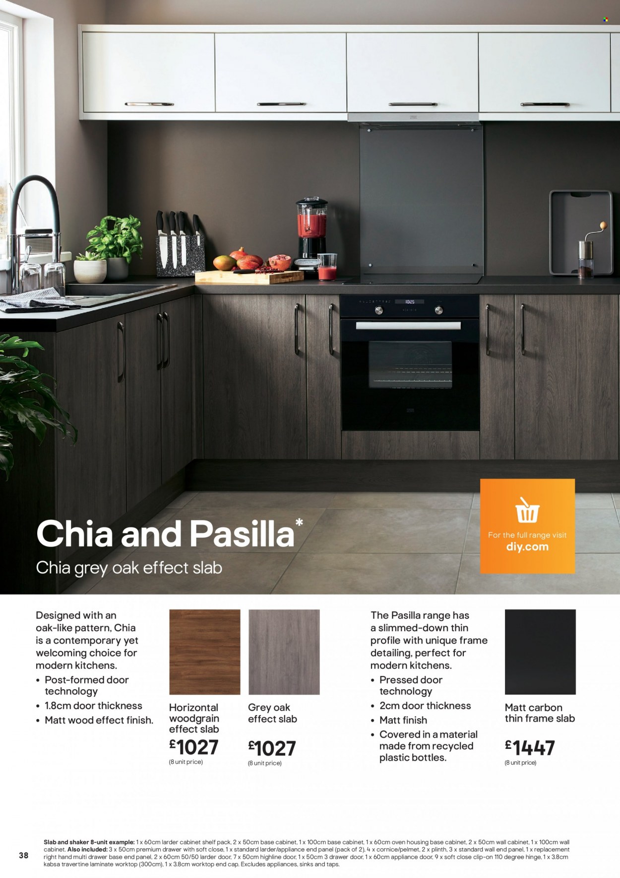 thumbnail - B&Q offer  - Sales products - cabinet, wall cabinet, drawer base. Page 38.