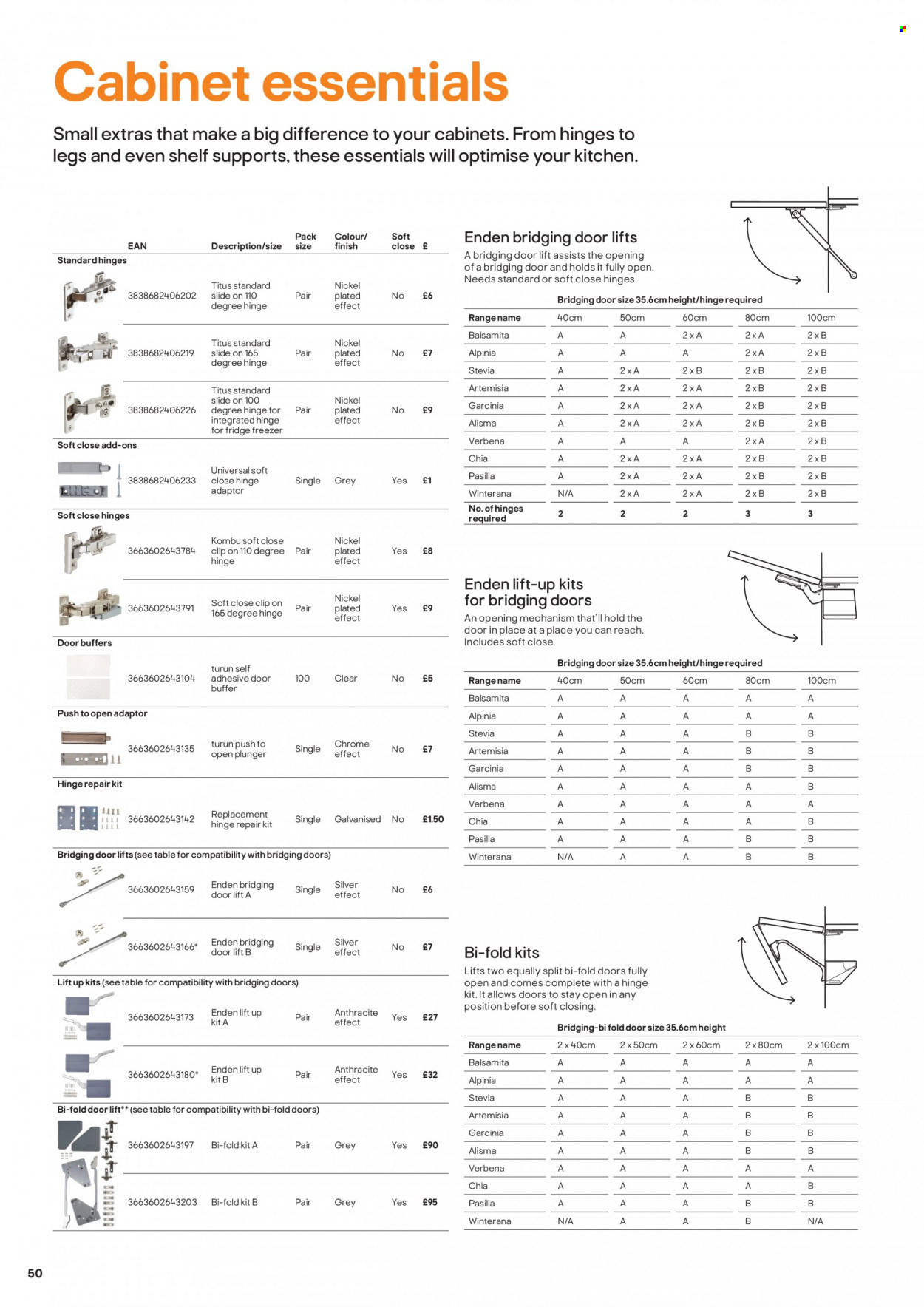 thumbnail - B&Q offer  - Sales products - cabinet, table, shelves. Page 50.