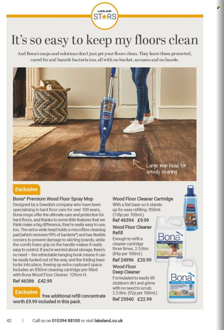 thumbnail - Lakeland offer  - Sales products - cleaner, floor cleaner, mop. Page 42.
