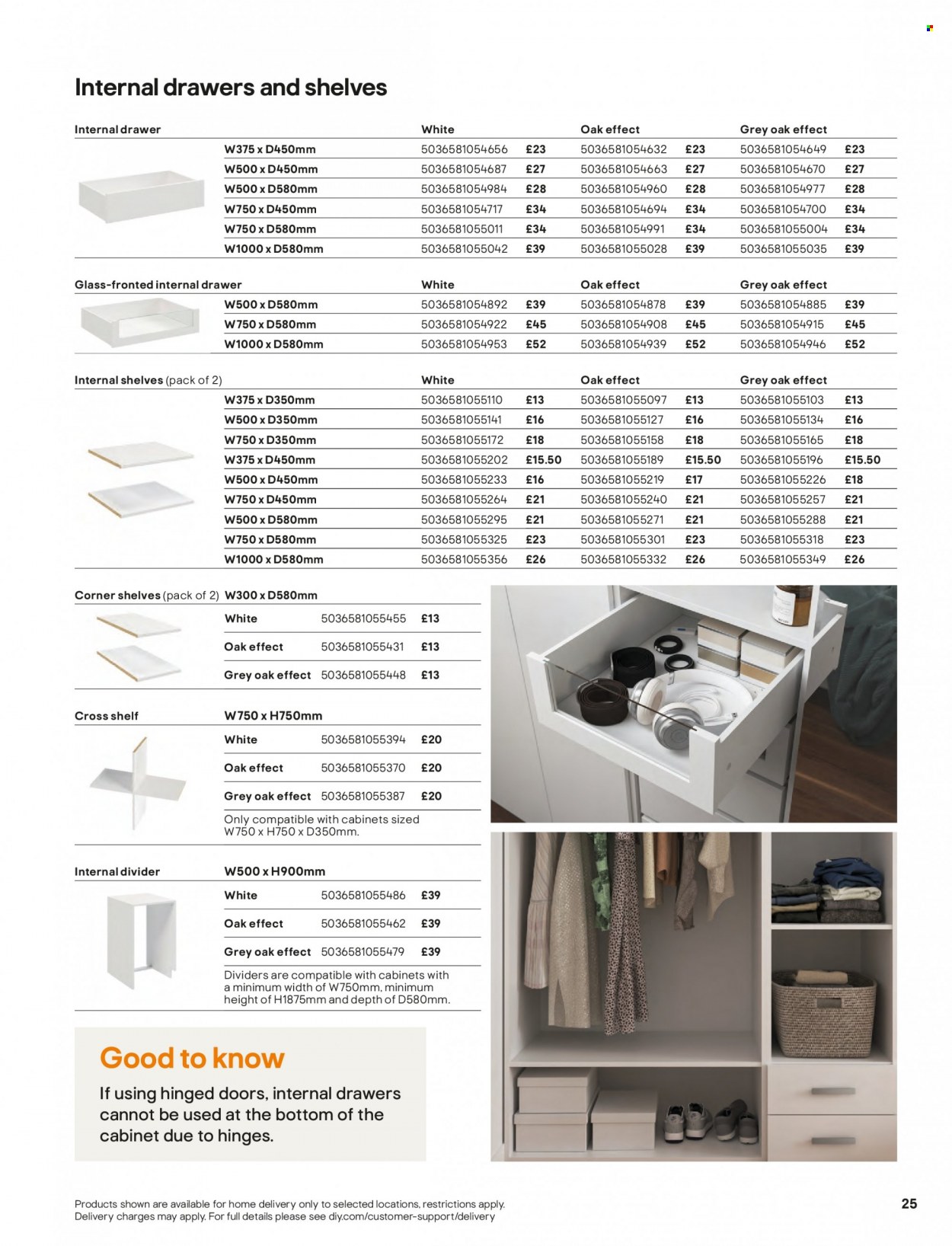 thumbnail - B&Q offer  - Sales products - cabinet, shelves. Page 25.
